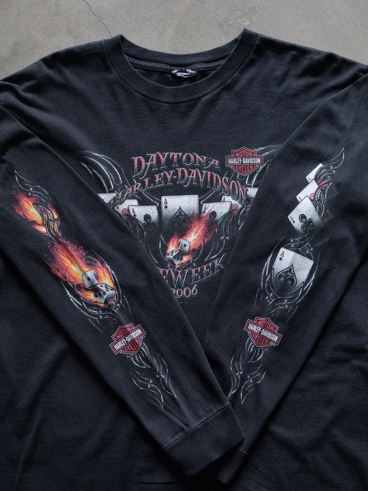 Vintage 2006 Black Harley-Davidson Daytona Beach Bike Week Long Sleeve Tee (-)