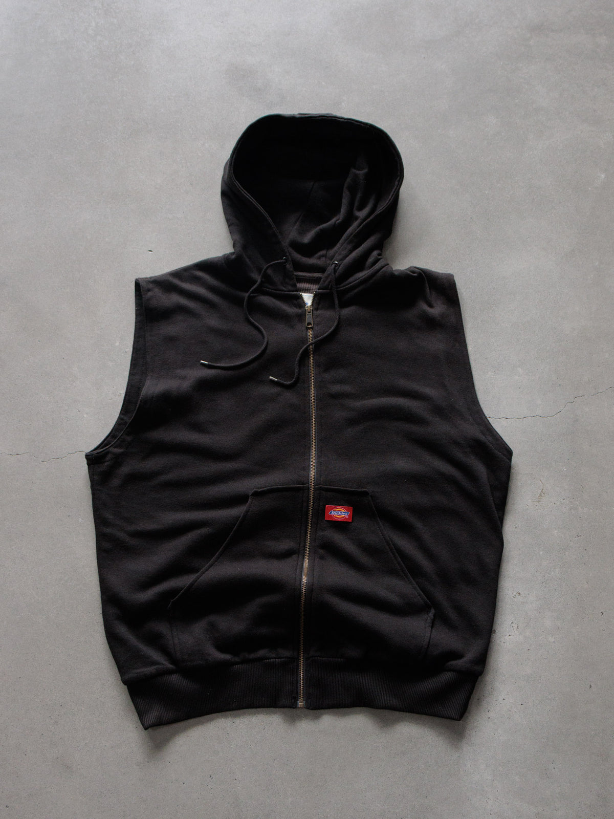 Vintage Black Dickies Hooded Vest (L)