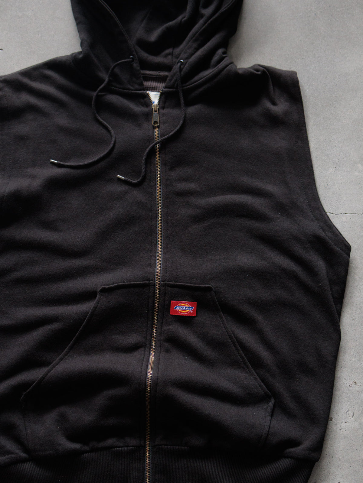 Vintage Black Dickies Hooded Vest (L)