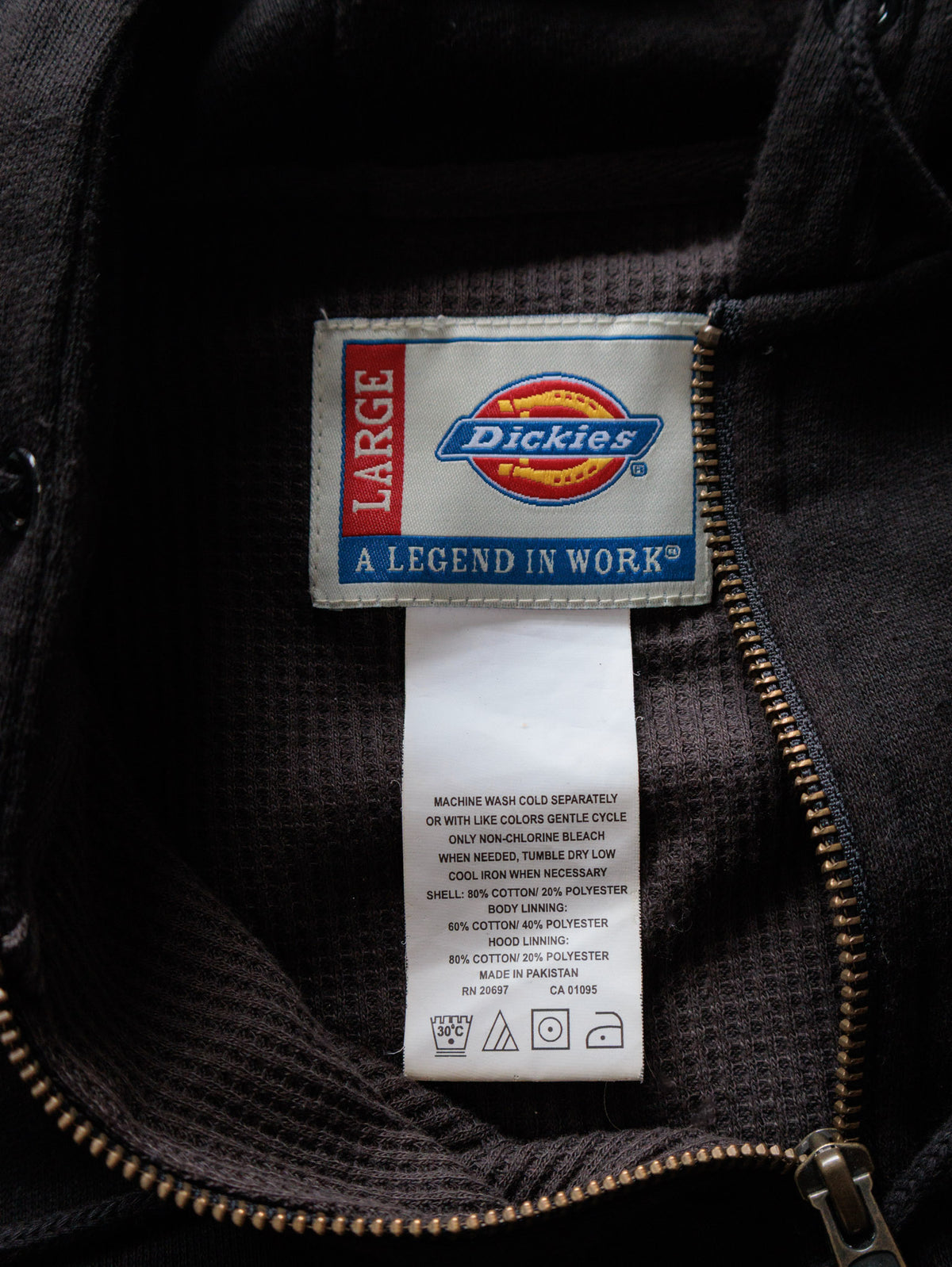 Vintage Black Dickies Hooded Vest (L)