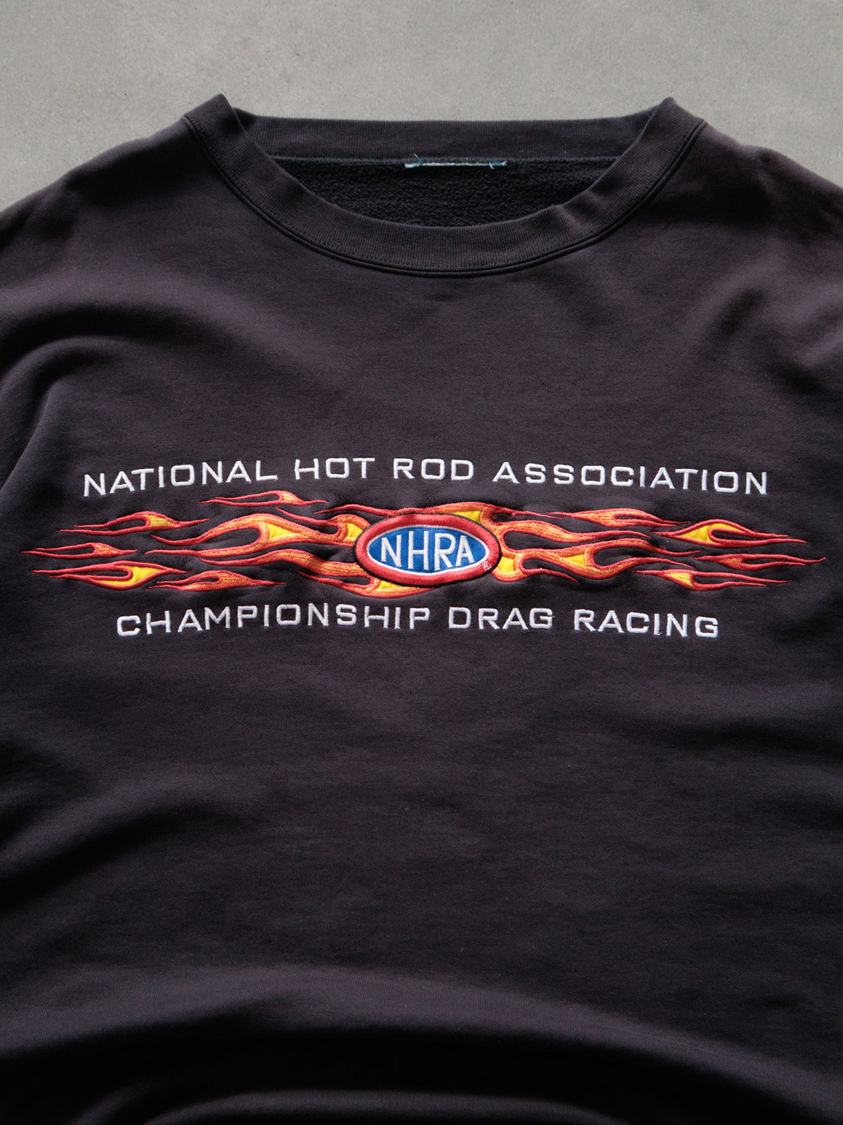 Vintage 90s Black NHRA Championship Drag Racing Sweatshirt (-)