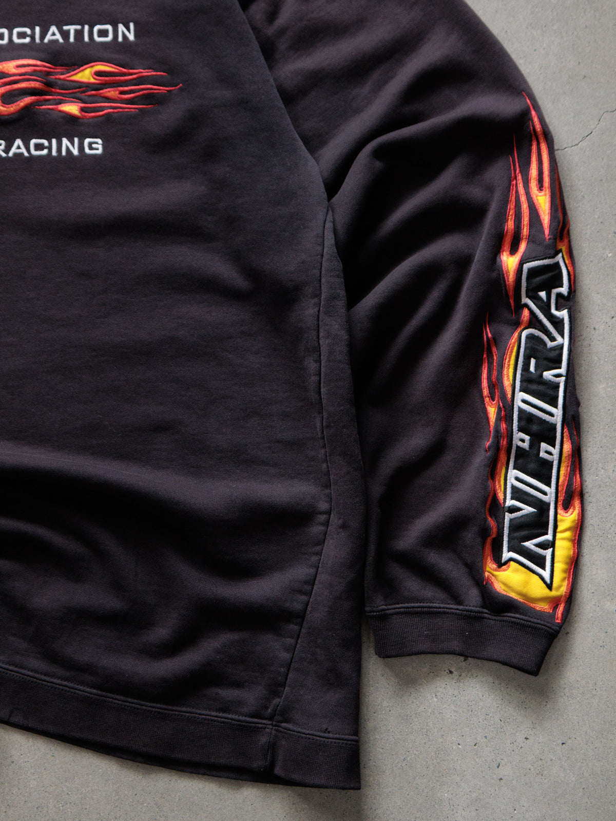 Vintage 90s Black NHRA Championship Drag Racing Sweatshirt (-)