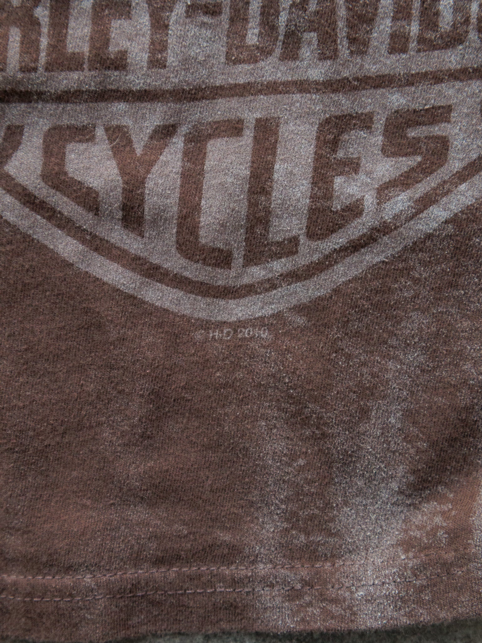Vintage 2010 Brown Harley-Davidson Greenville South Carolina Tee (XL)