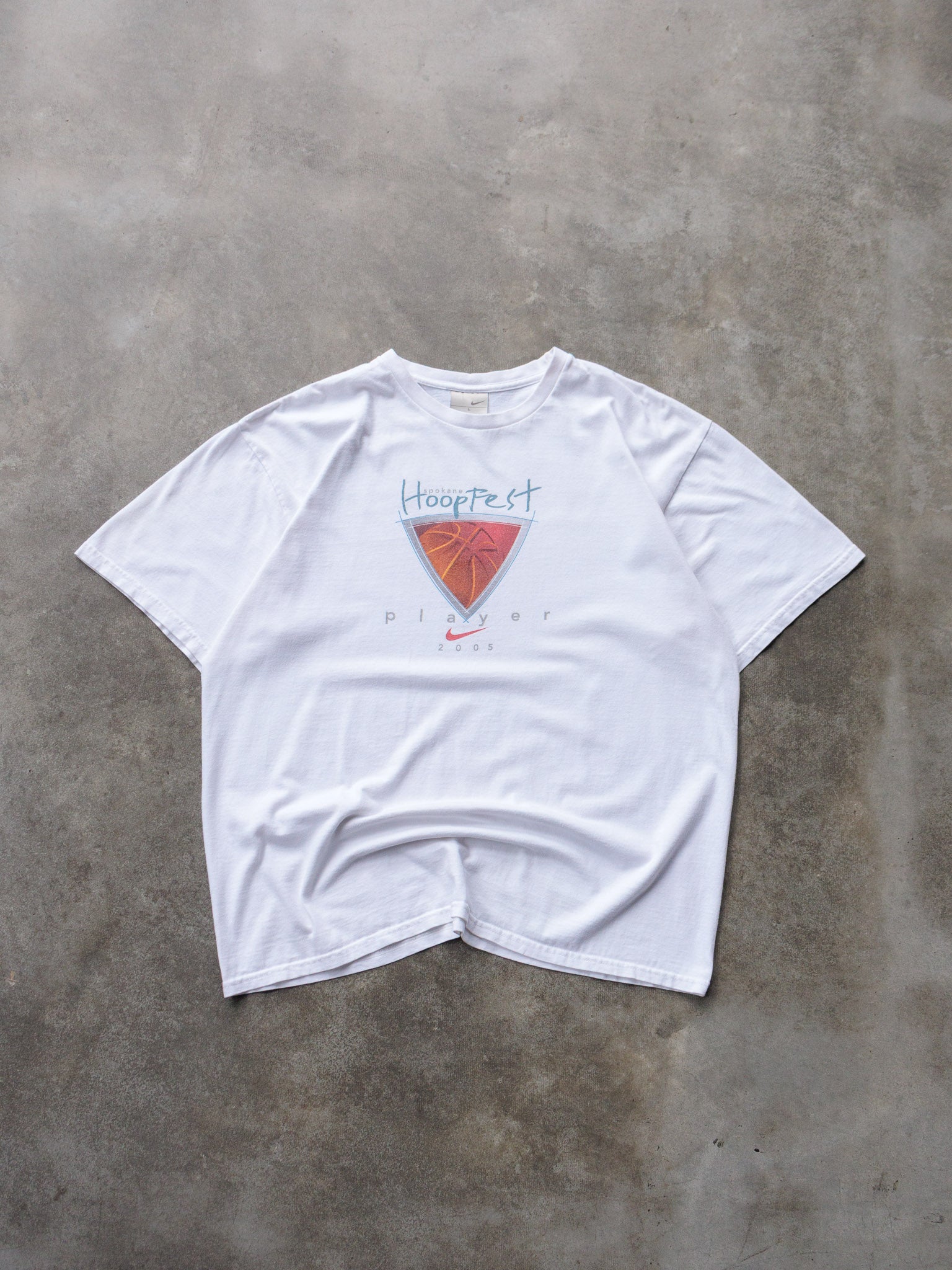 Vintage 2005 White Nike Spokane Hoopfest Tee (L)