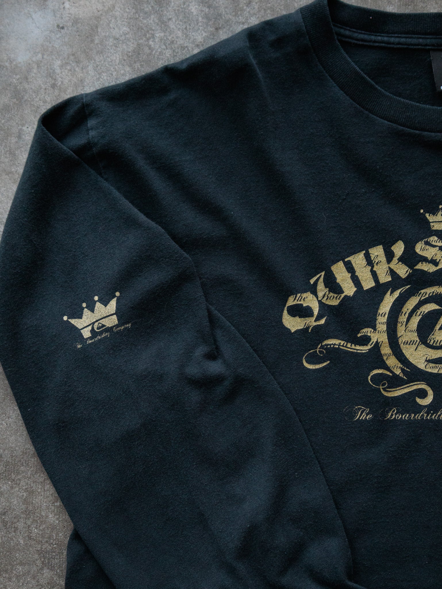 Vintage 00s Black Quiksilver Long Sleeve Tee (L)