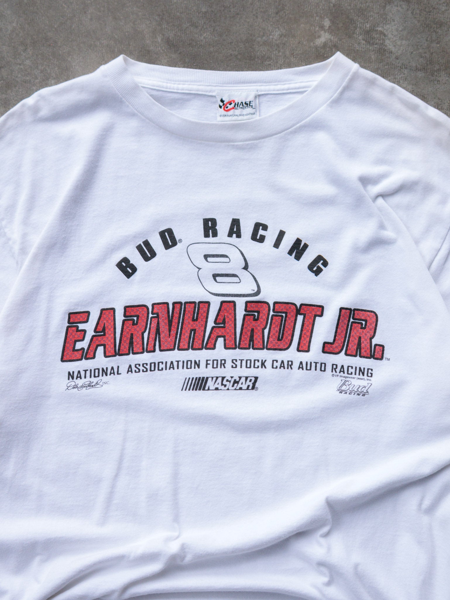 Vintage 00s White Bud Racing Earnhardt Jr. Long Sleeve (L)