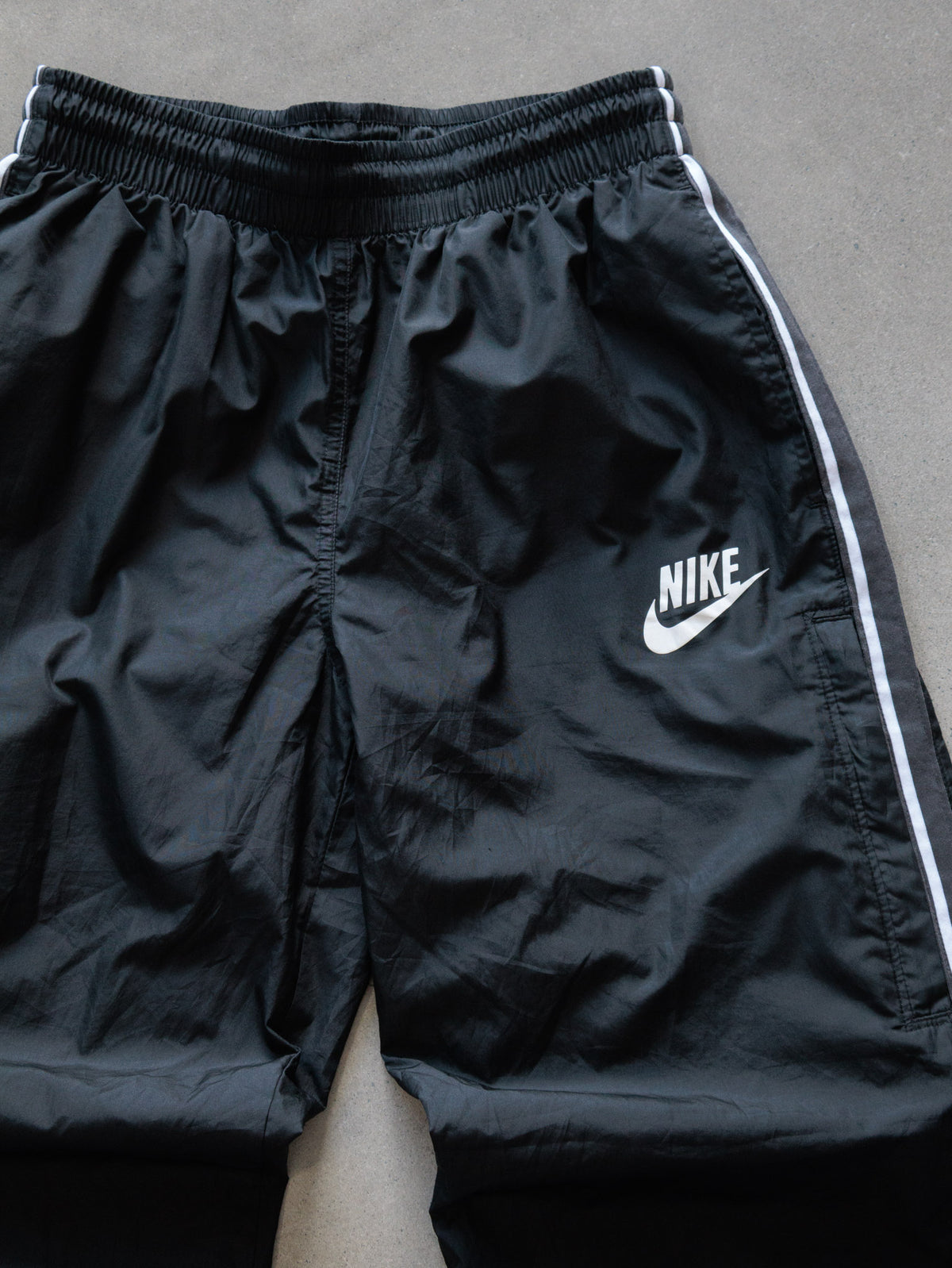 Vintage 00s Black Nike Snap Track Pants (S)