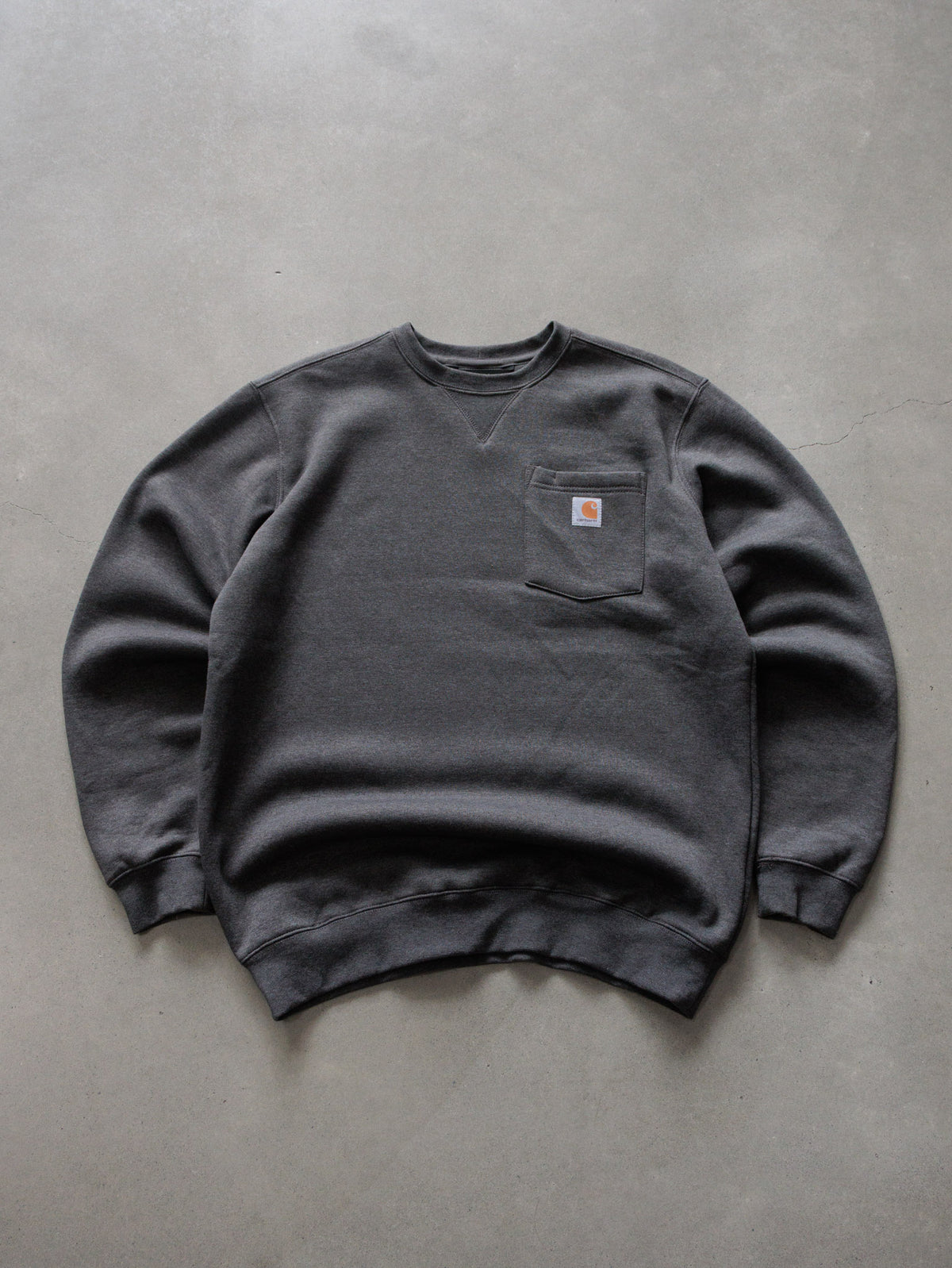 Vintage Grey Carhartt Pocket Sweatshirt (M)