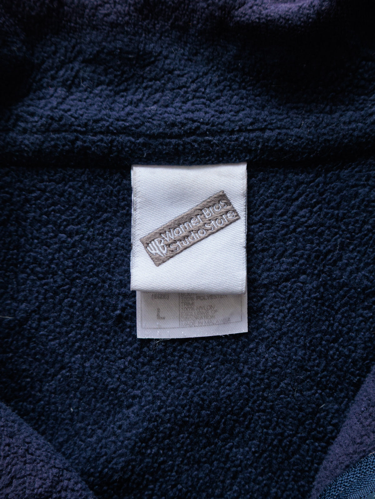 Vintage 90s Navy Taz Colourblock Fleece Vest (L)
