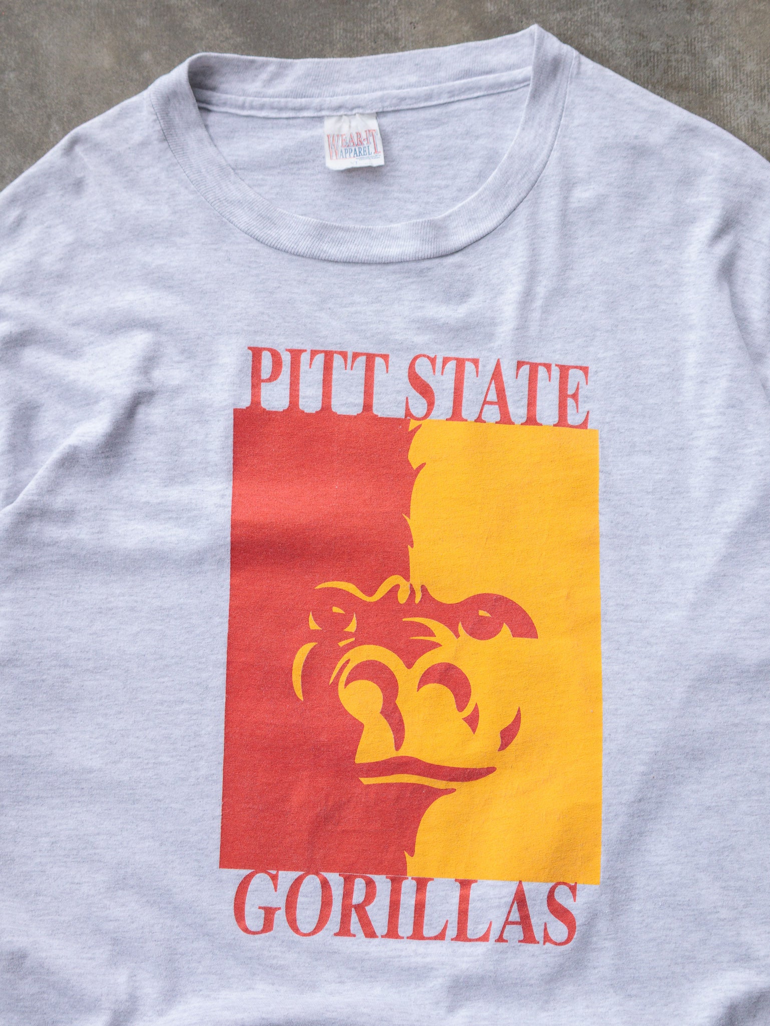 Vintage 90s Grey Pitt State Gorillas Tee (XL)