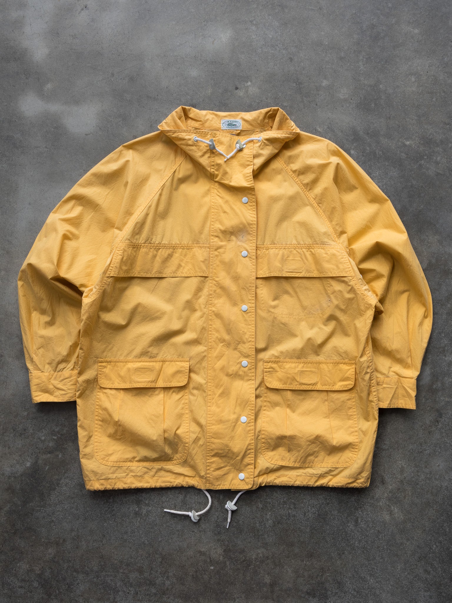 Vintage 80s Yellow Izod Lacoste Sailing Jacket (L)