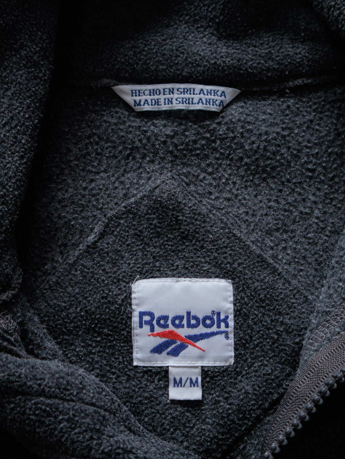 Vintage Grey Reebok Fleece Quarter Zip (M)