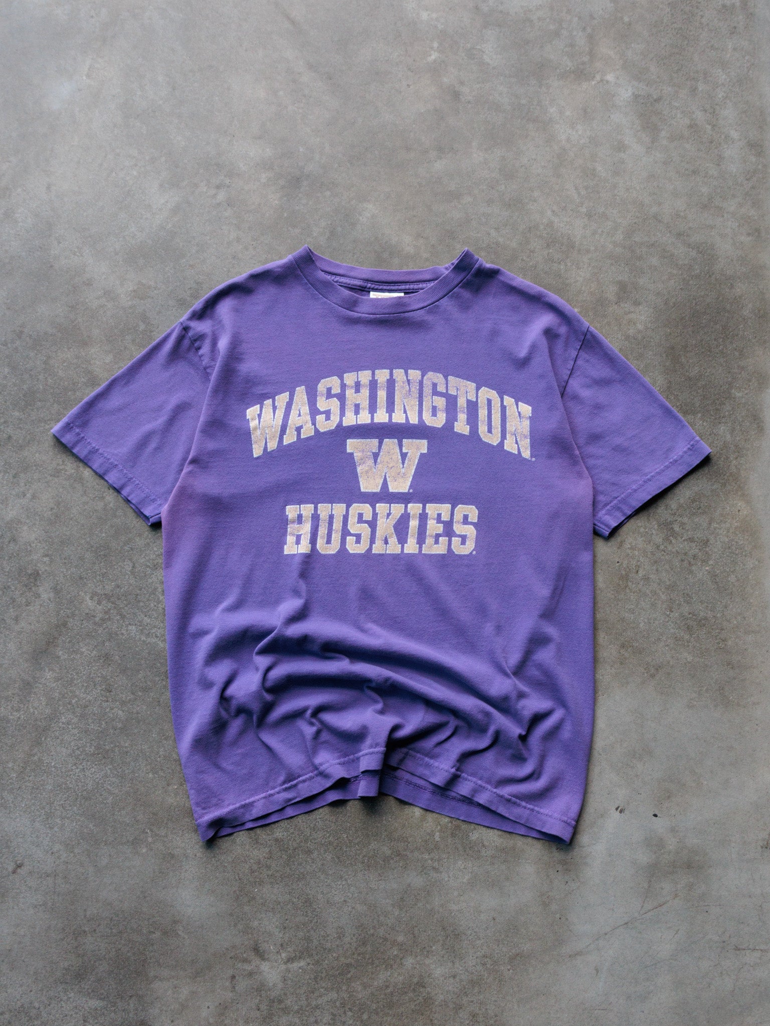Vintage 90s Purple Washington Huskies Tee (M)