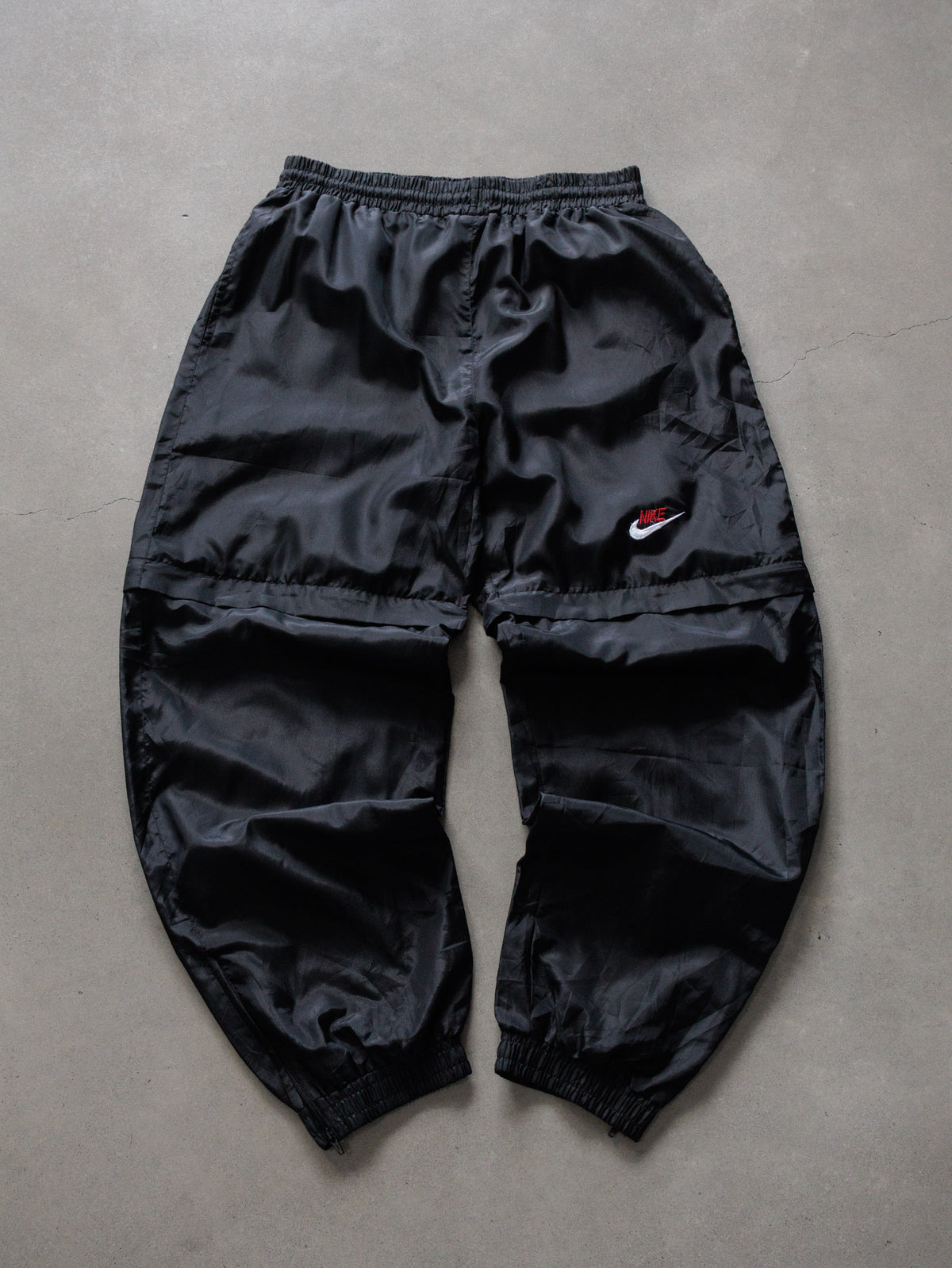 Vintage 90s Black Nike Zip-Off Track Pants (XL)