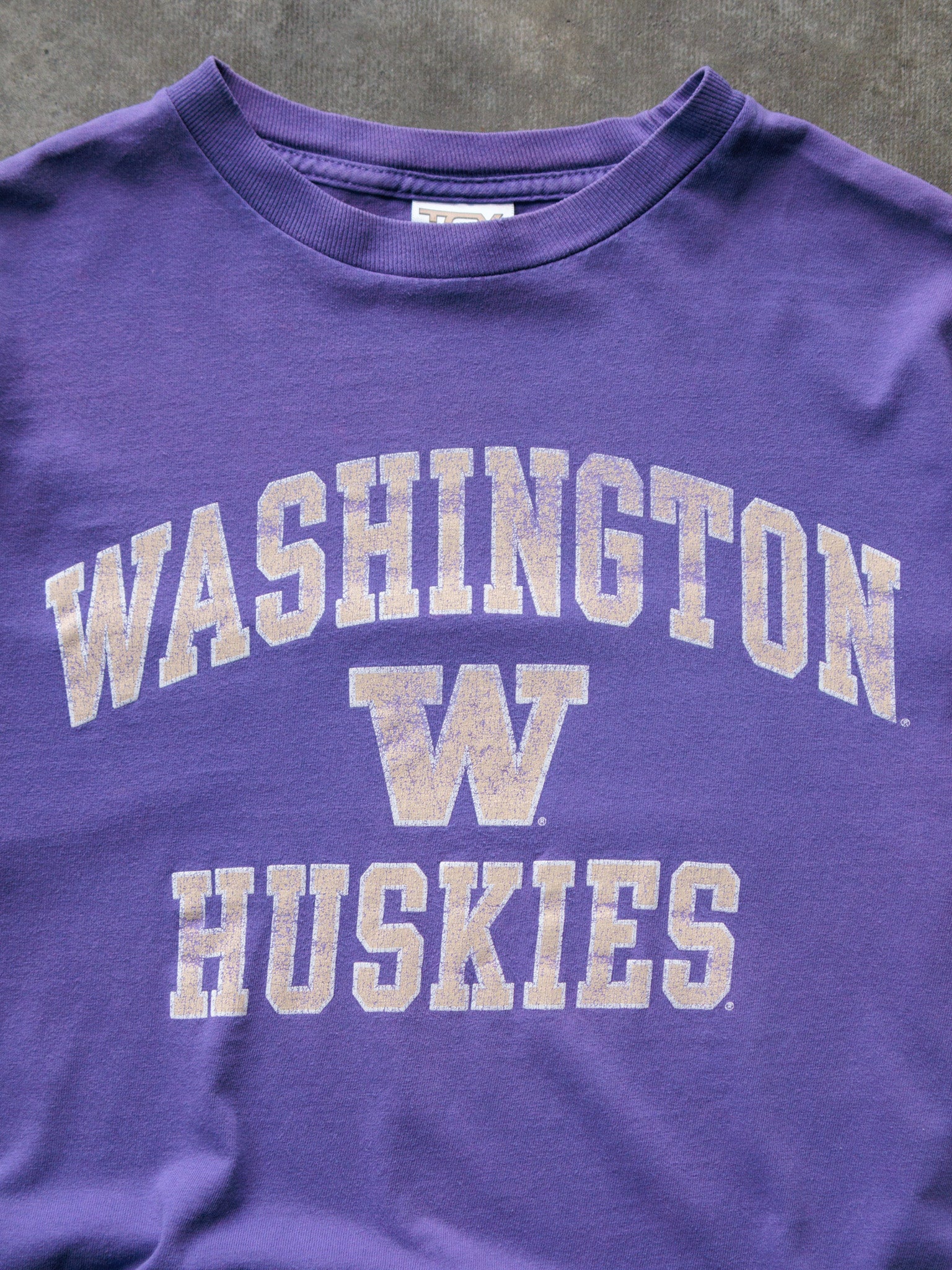Vintage 90s Purple Washington Huskies Tee (M)