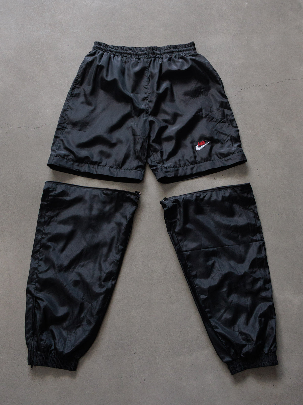 Vintage 90s Black Nike Zip-Off Track Pants (XL)