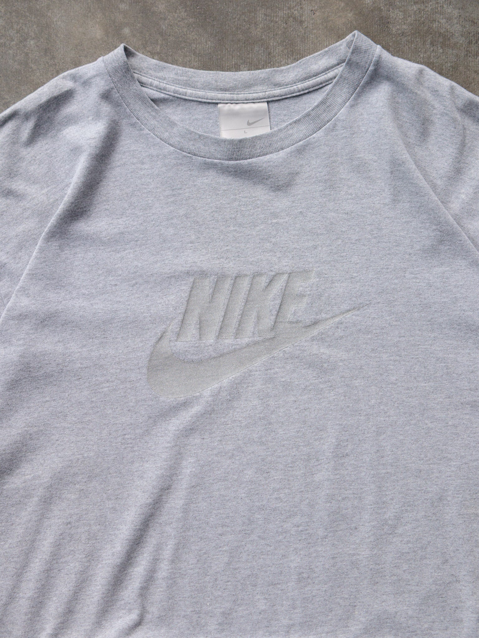 Vintage 00s Grey Nike Logo Long Sleeve (L)