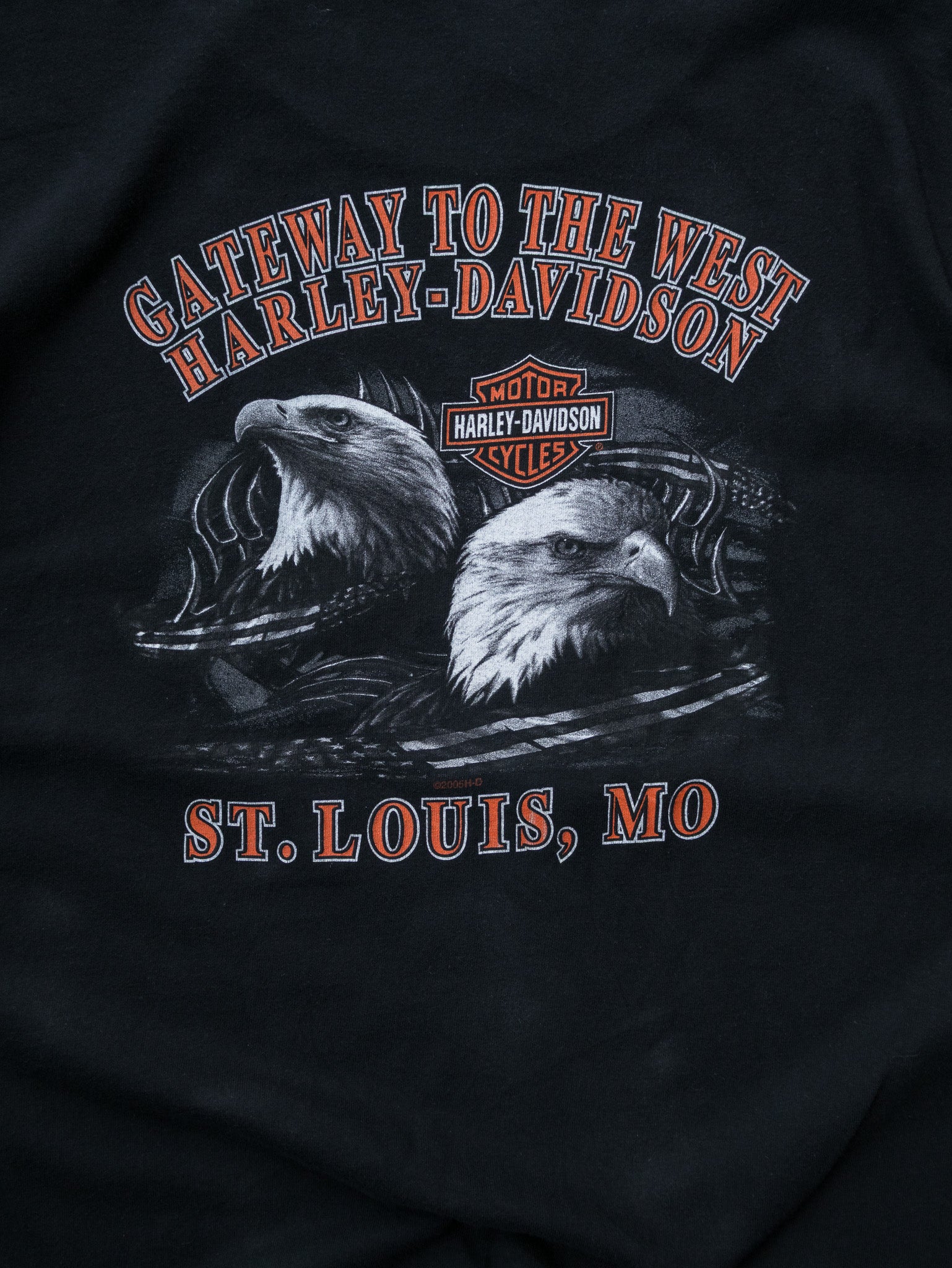 Vintage 2005 Black Harley-Davidson St. Louis Tee (2XL)