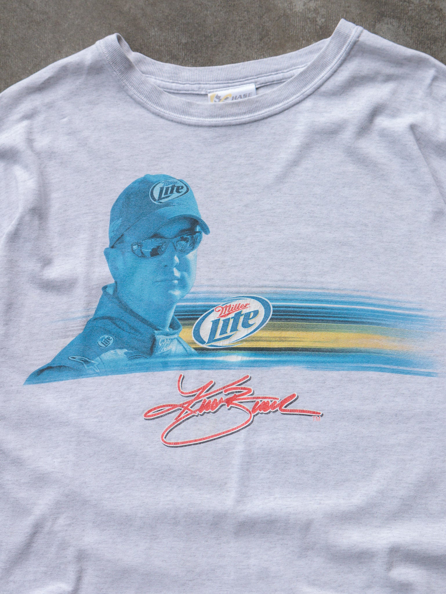 Vintage 00s Grey Kurt Busch Miller Lite Tee (XL)