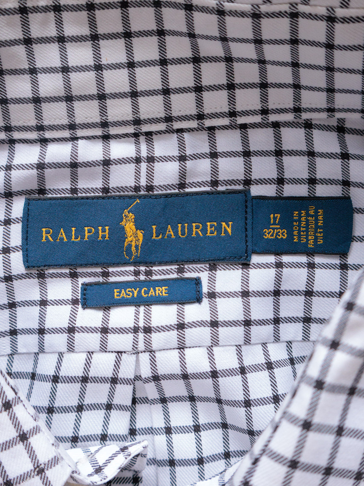 Vintage White Tattersall Ralph Lauren Shirt (XL)