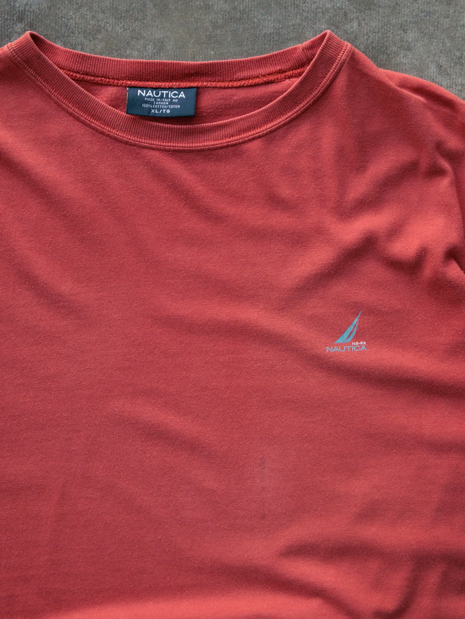 Vintage 90s Red Nautica Tee (XL)