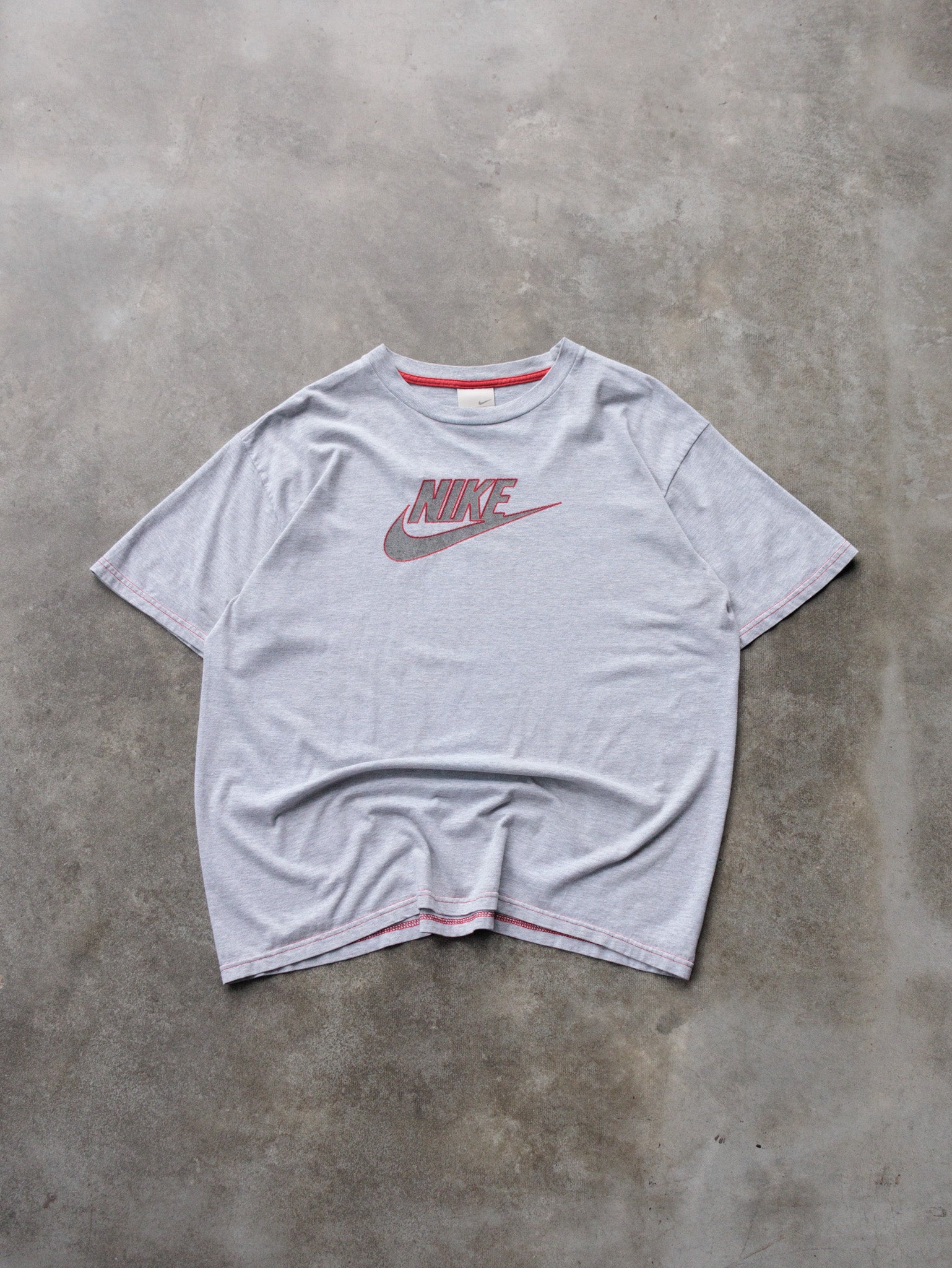 Vintage 00s Grey Nike Logo Tee (XL)