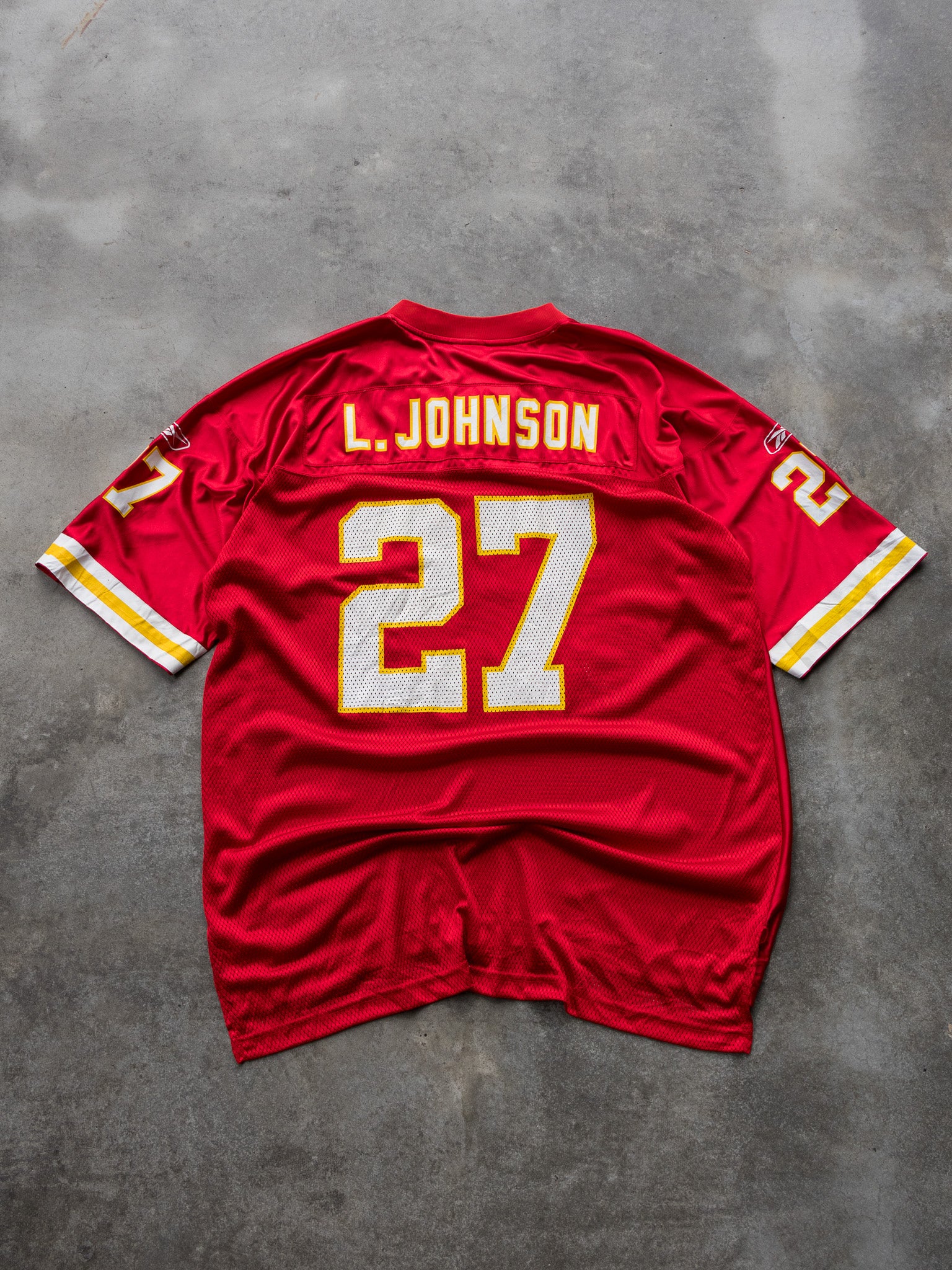Vintage 00s Reebok L.Johnson Kansas City Chiefs NFL Jersey (XL)