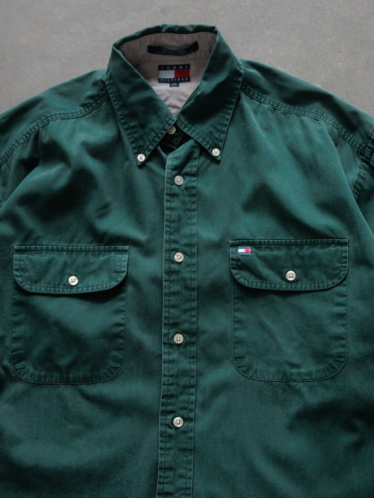 Vintage 90s Green Tommy Hilfiger Shirt (M)