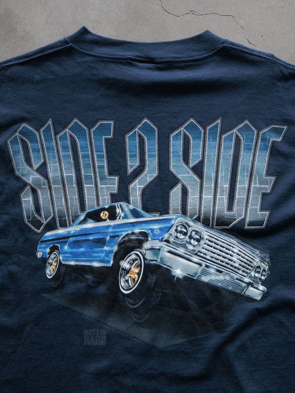 Vintage 90s Navy Rollin Hard Side 2 Side Tee (XL)