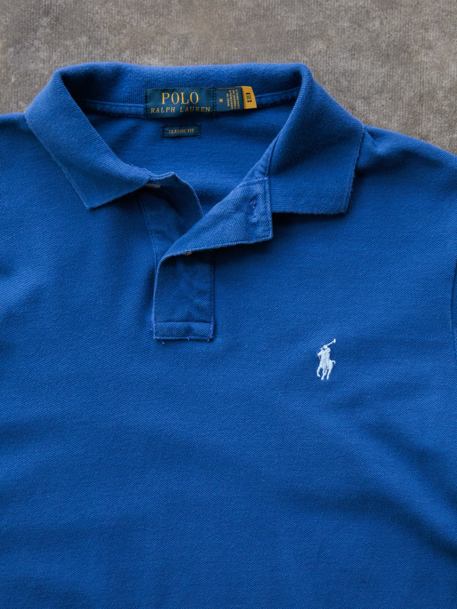 Vintage Blue Polo Ralph Lauren Polo Shirt (M)