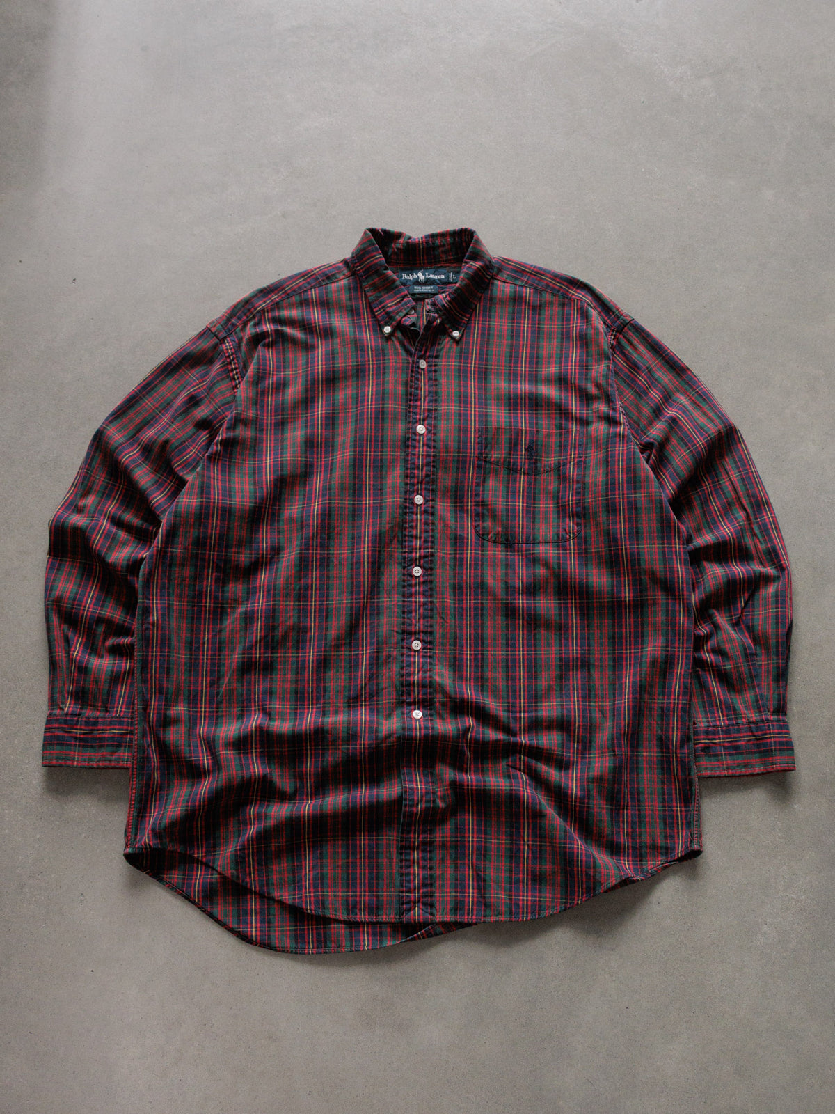 Vintage 90s Red Tartan Ralph Lauren Shirt (L)