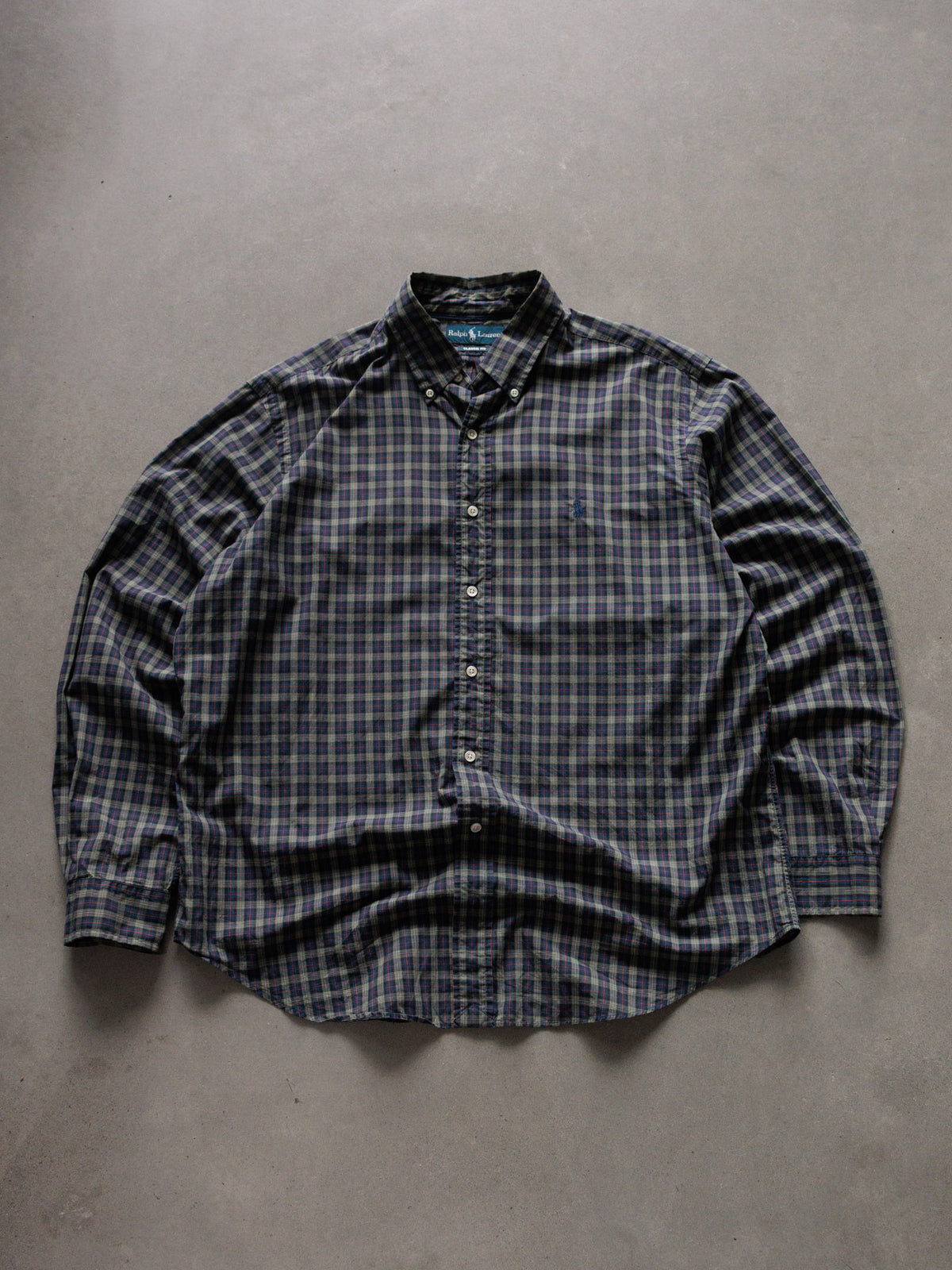 Vintage 00s Green Plaid Ralph Lauren Shirt (XL)