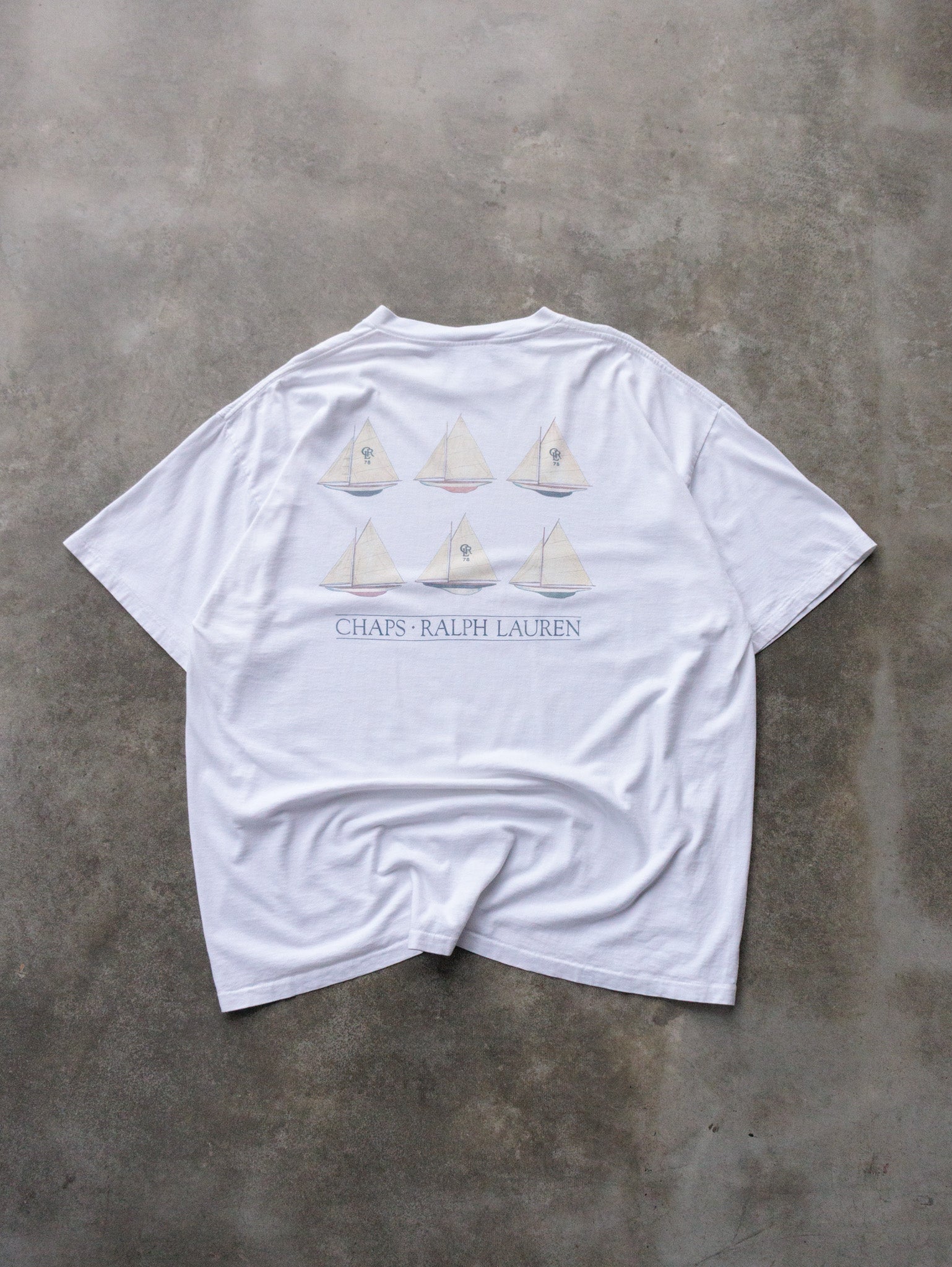 Vintage 90s Chaps Ralph Lauren Sailboat Tee (XL)