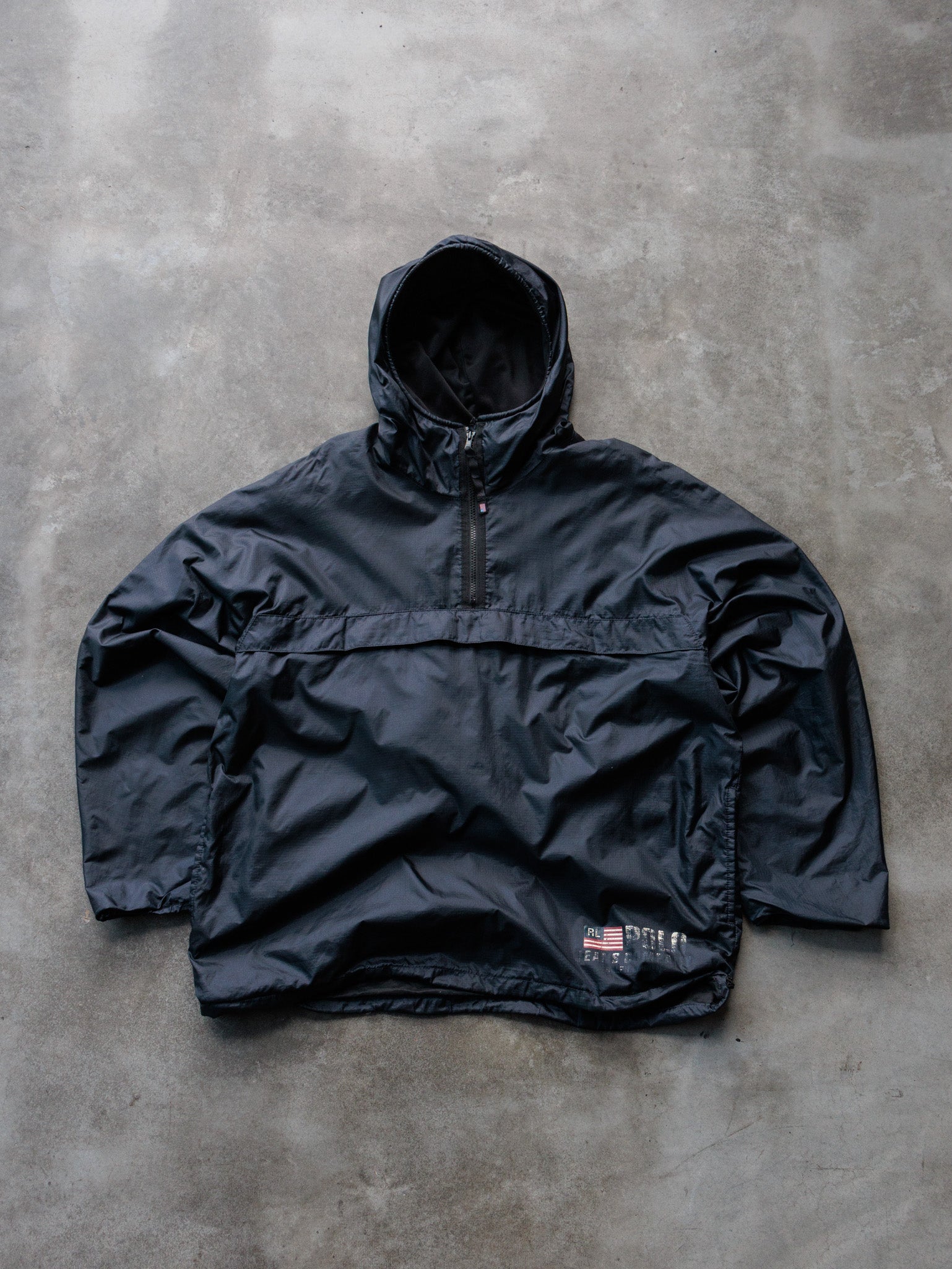 Vintage 90s Navy Polo Ralph Lauren Nylon Jacket (L)