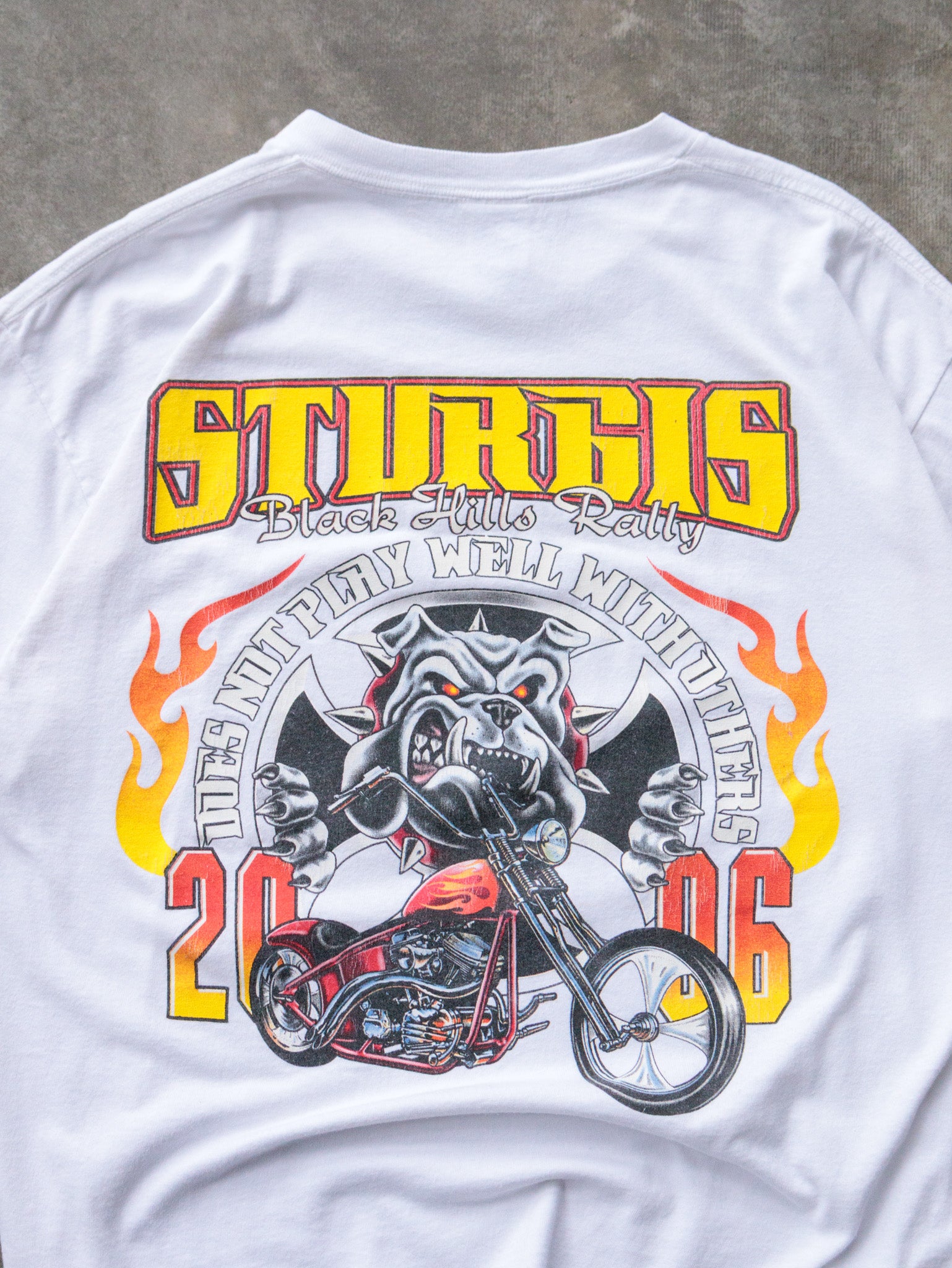 Vintage 2006 White Sturgis Black Hills Rally Tee (L)