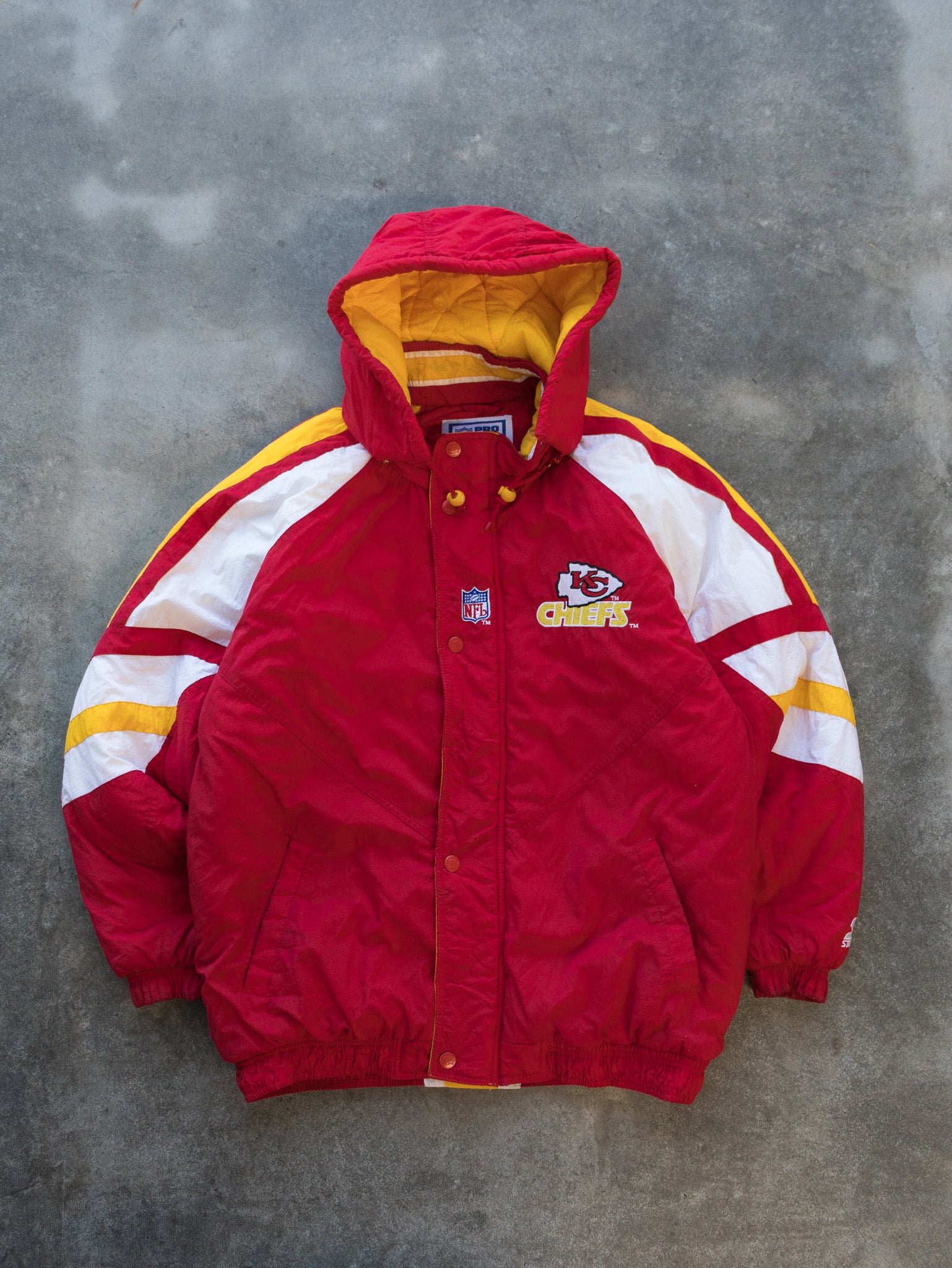 Vintage Starter Kansas City Chiefs Hooded Jacket (XL)