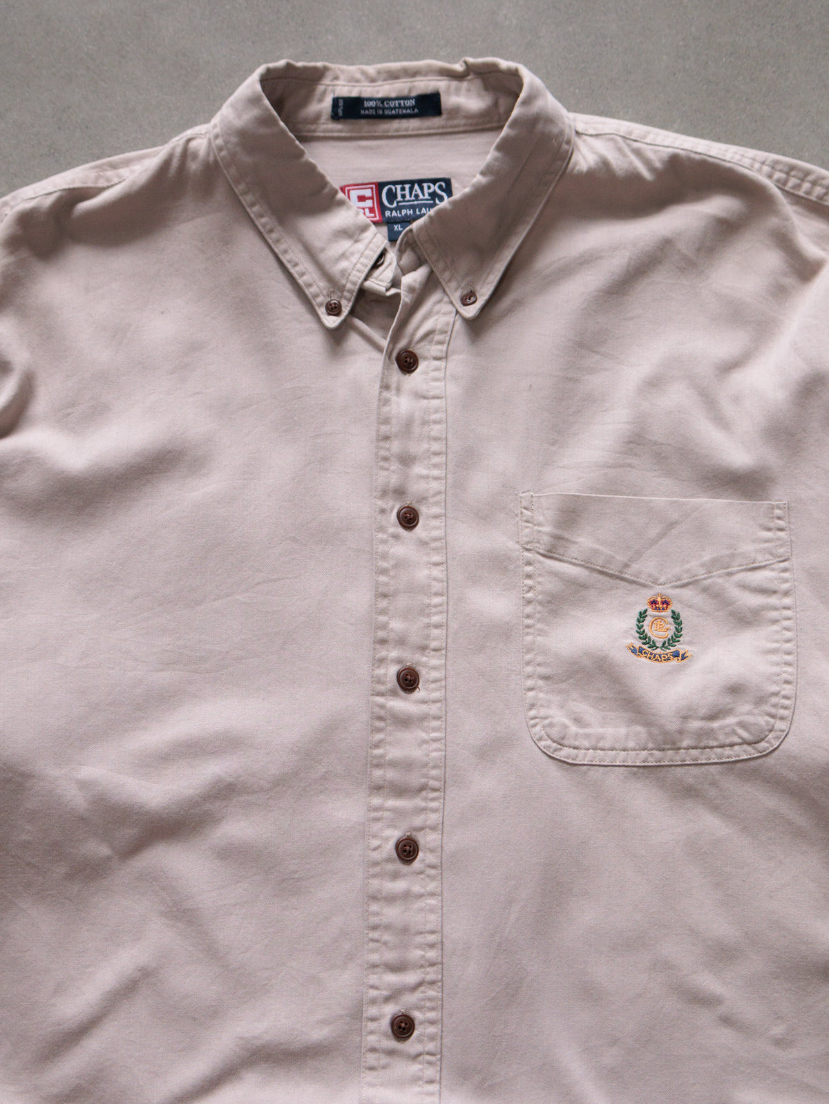Vintage Beige Chaps Ralph Lauren Shirt (XL)