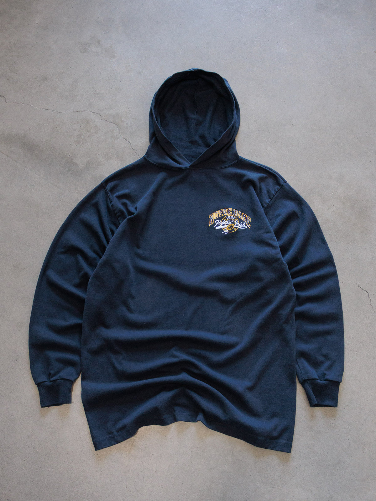 Vintage 90s Navy Champion Notre Dame Fighting Irish Hoodie (M)