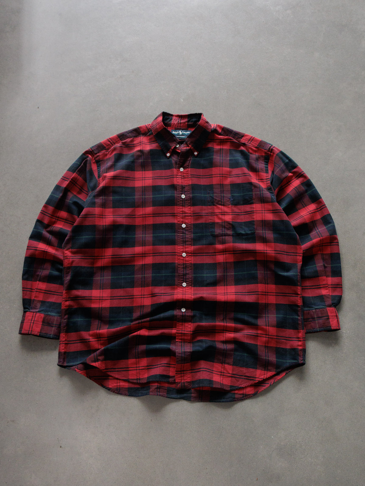 Vintage 00s Red Plaid Ralph Lauren Shirt (L)