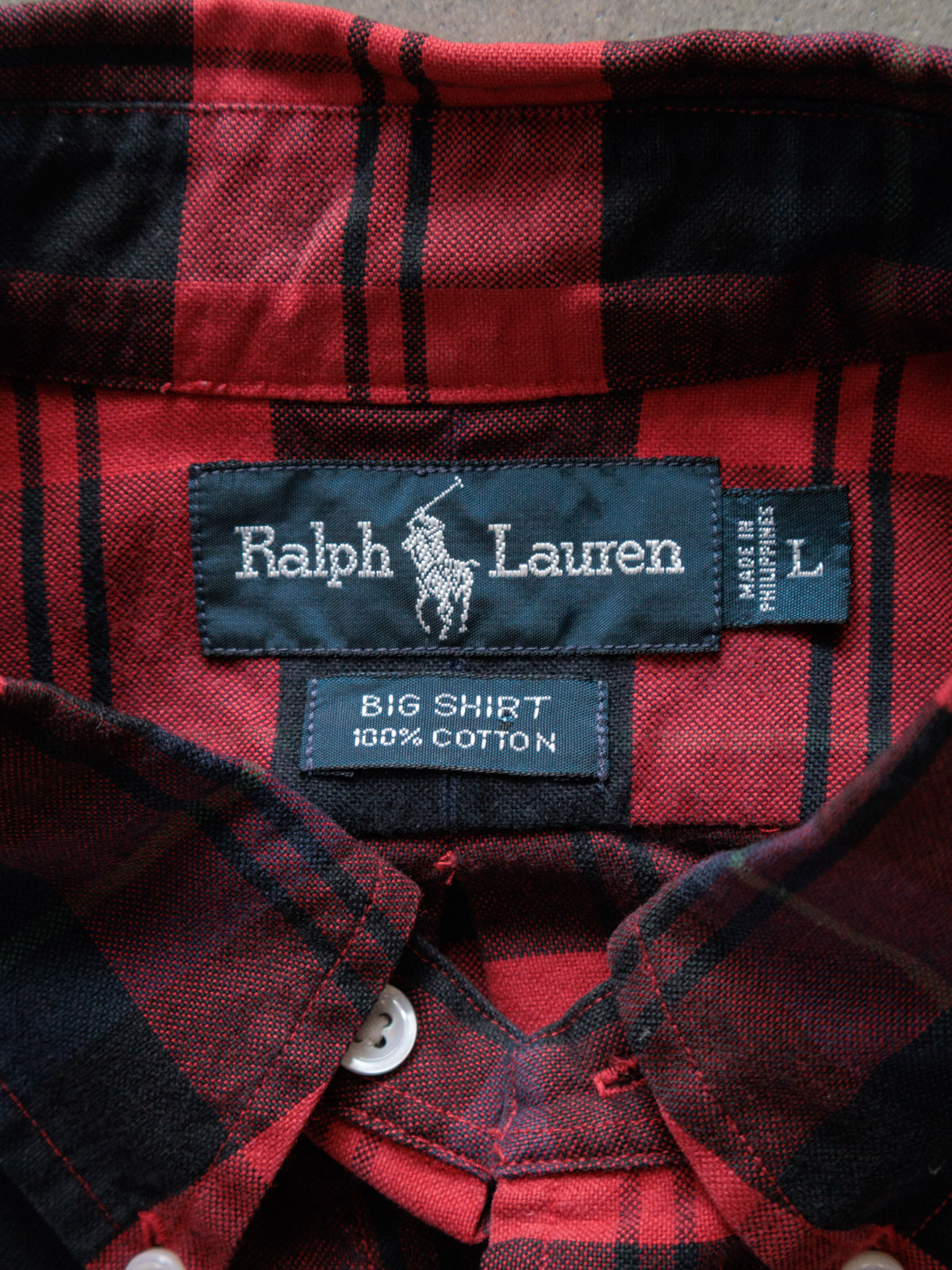 Vintage 00s Red Plaid Ralph Lauren Shirt (L)