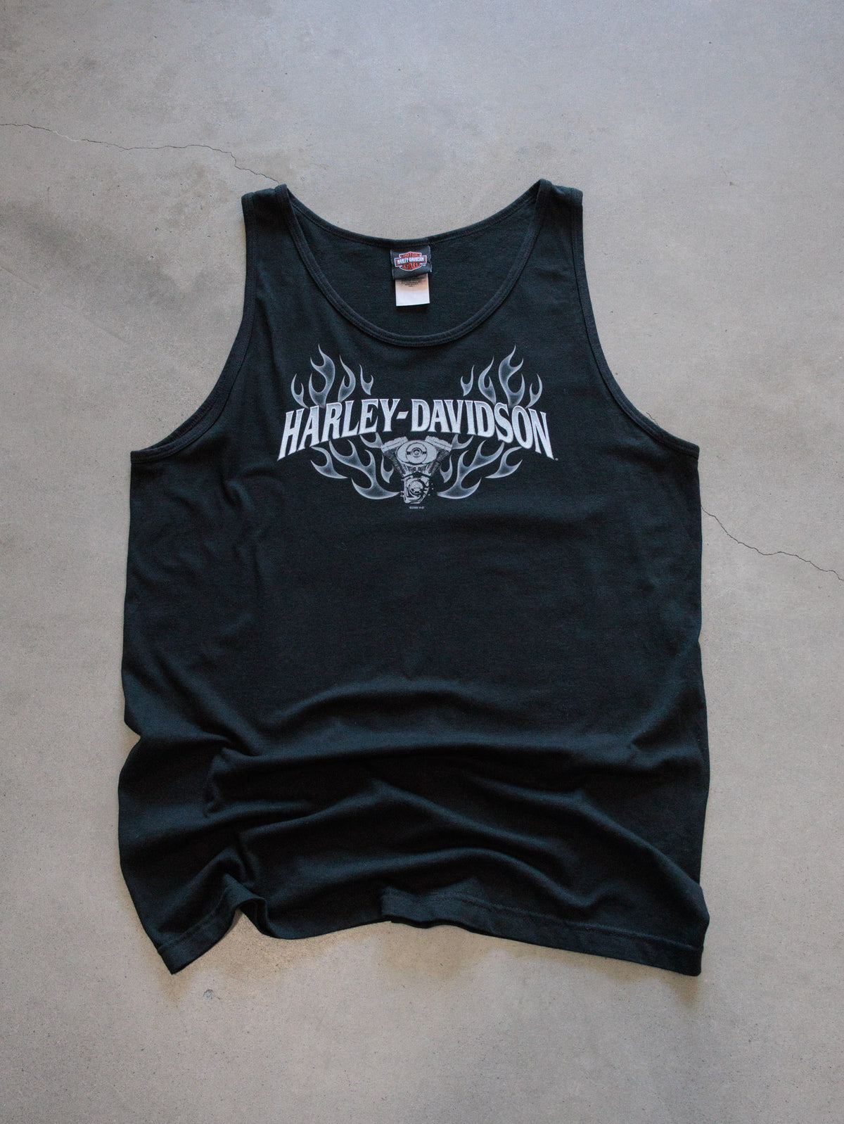 Vintage 2009 Black Harley-Davidson St. Thomas U.S. Virgin Islands Tank (L)