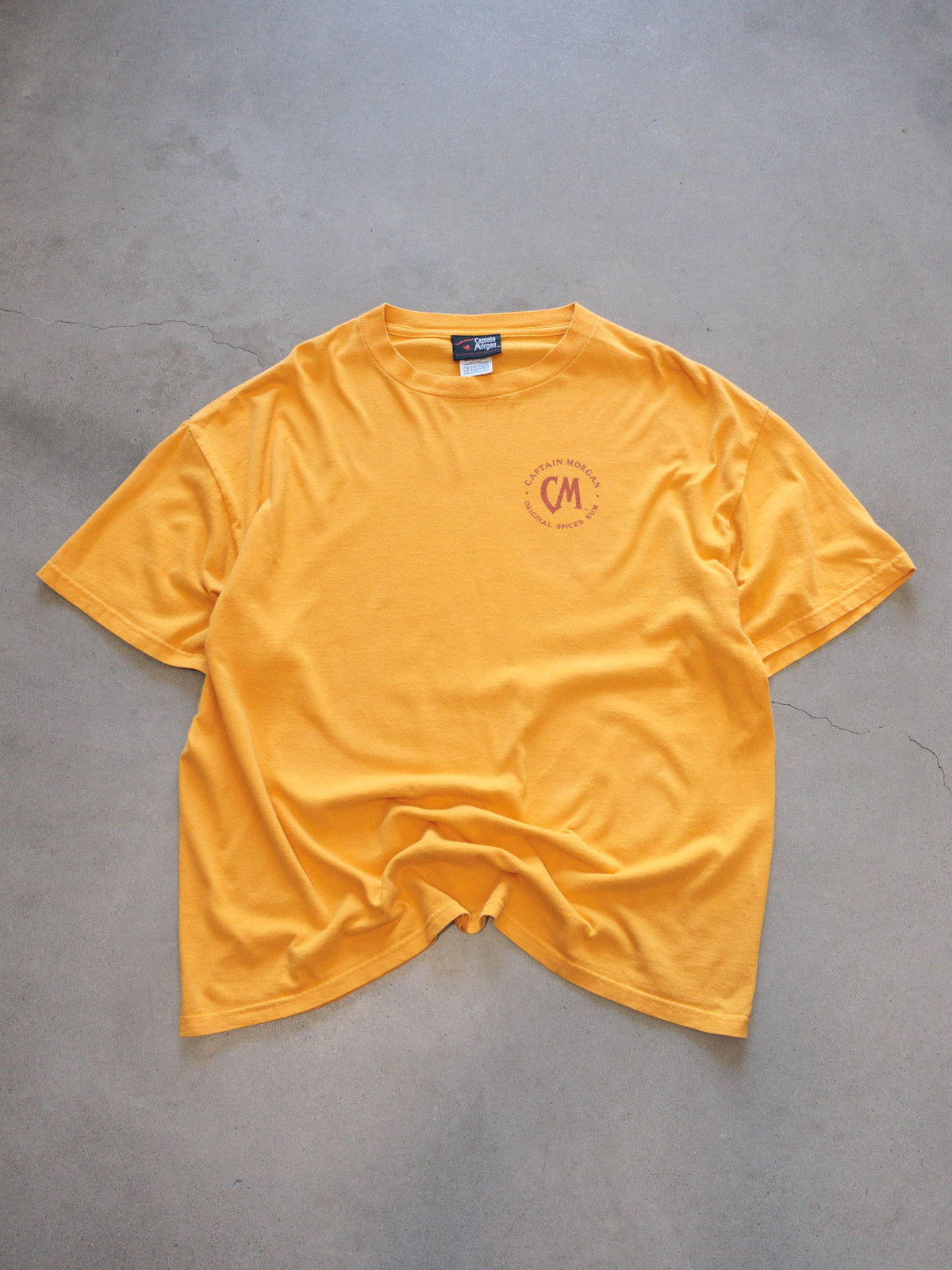 Vintage 00s Yellow Captain Morgan Tee (XL)