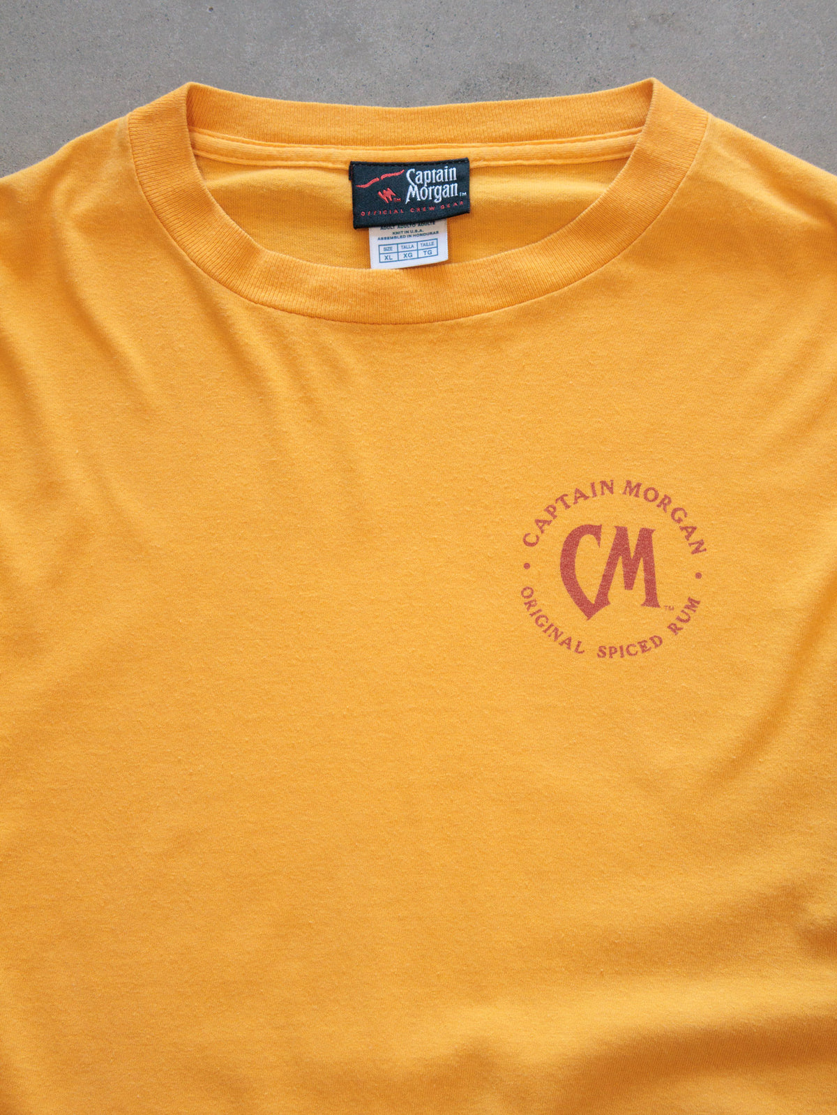 Vintage 00s Yellow Captain Morgan Tee (XL)