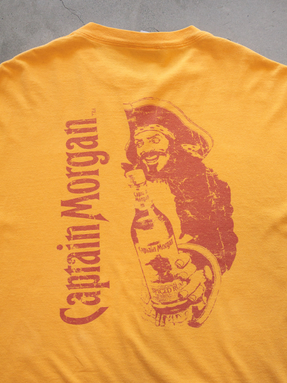 Vintage 00s Yellow Captain Morgan Tee (XL)
