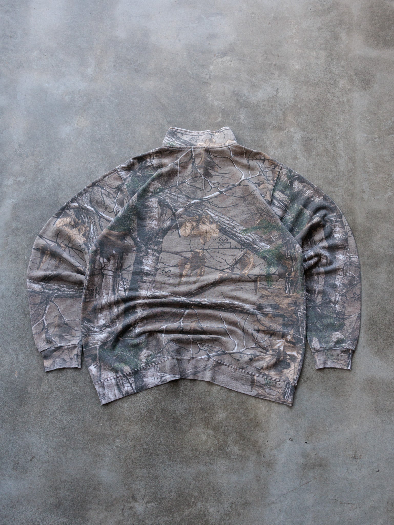 Vintage Brown Realtree Camo Russell Outdoors Quarter Zip (-)