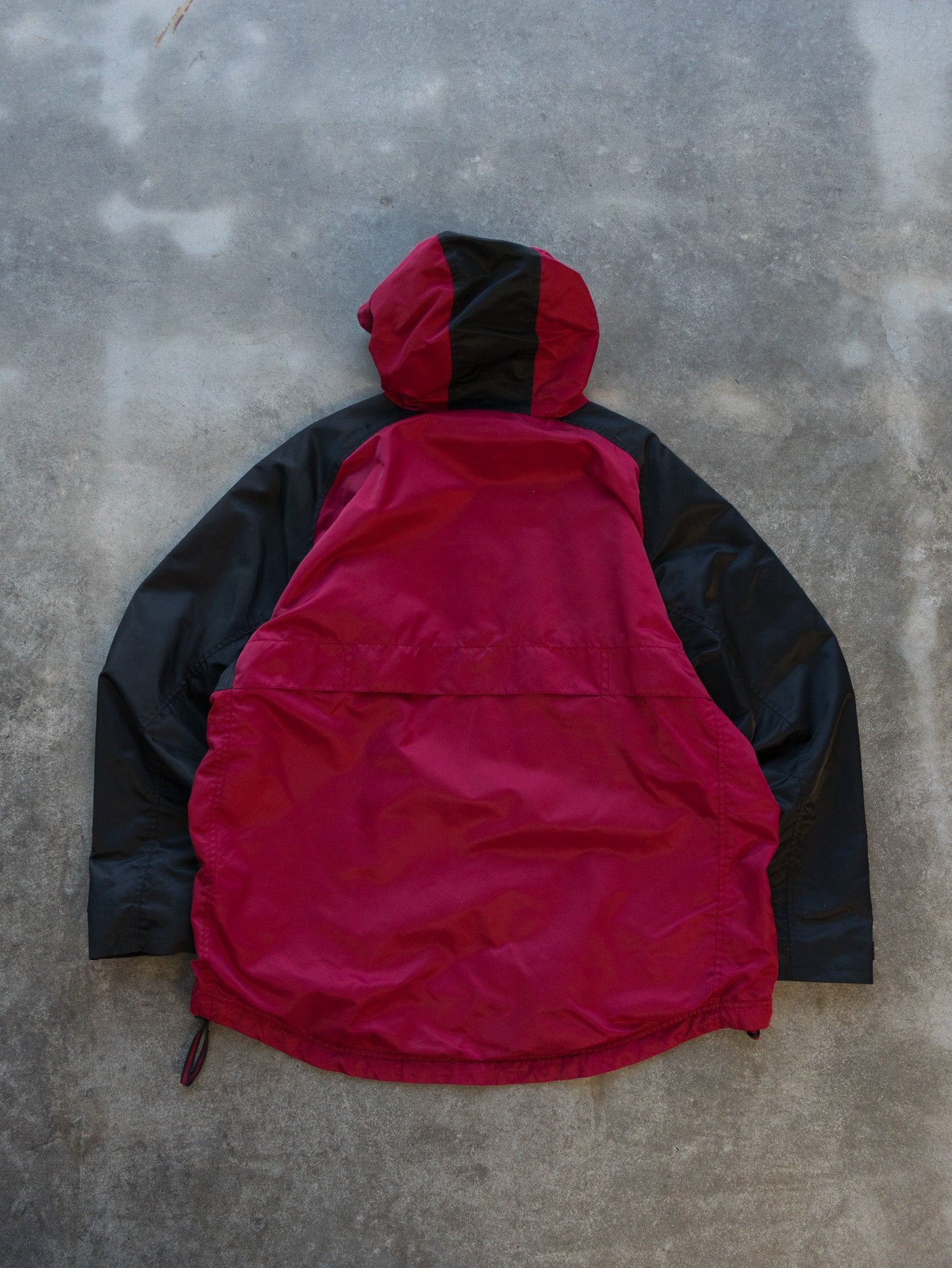 Vintage Red and Black Nike Pullover Anorak Jacket (L)