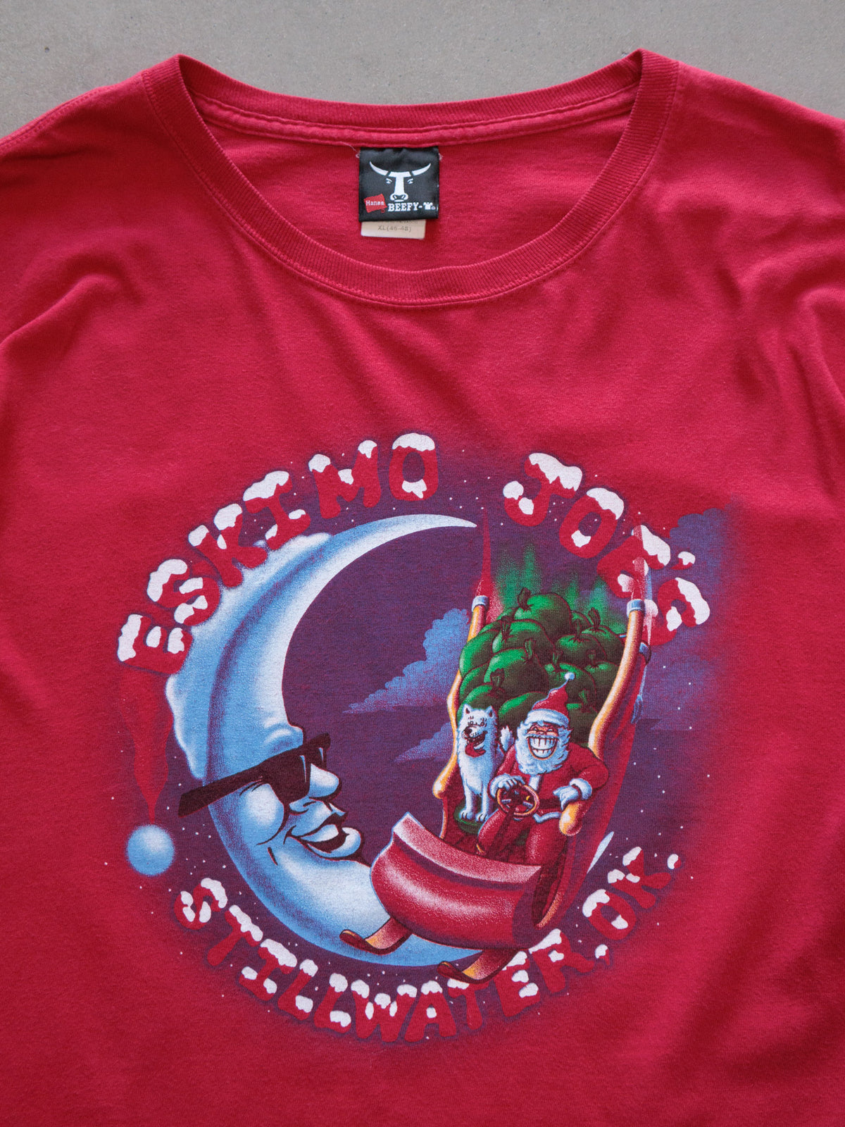 Vintage Red Eskimo Joe's Stillwater Long Sleeve Tee (XL)