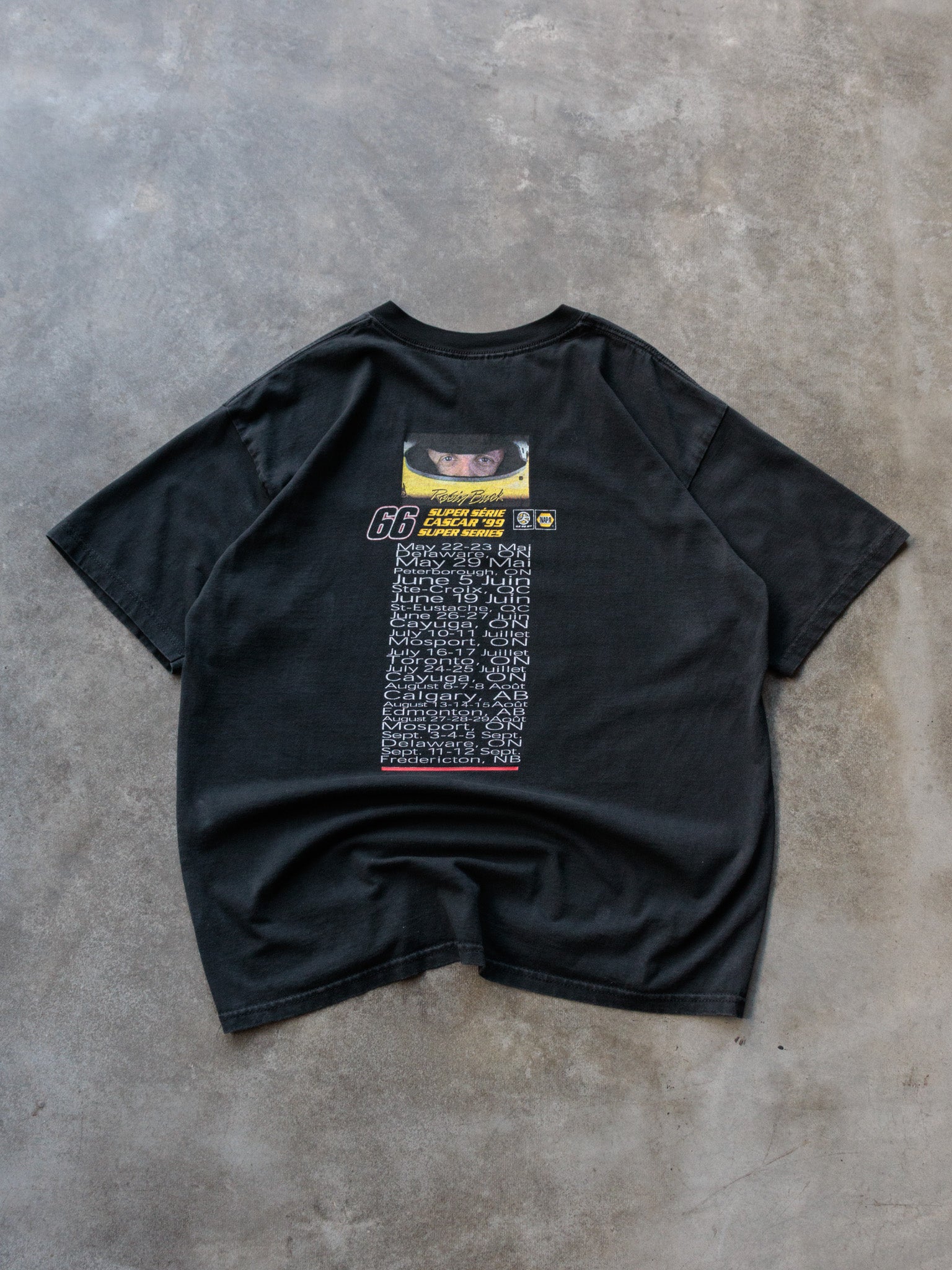 Vintage 1999 Black NAPA Racing Robin Buck Tee (XL)