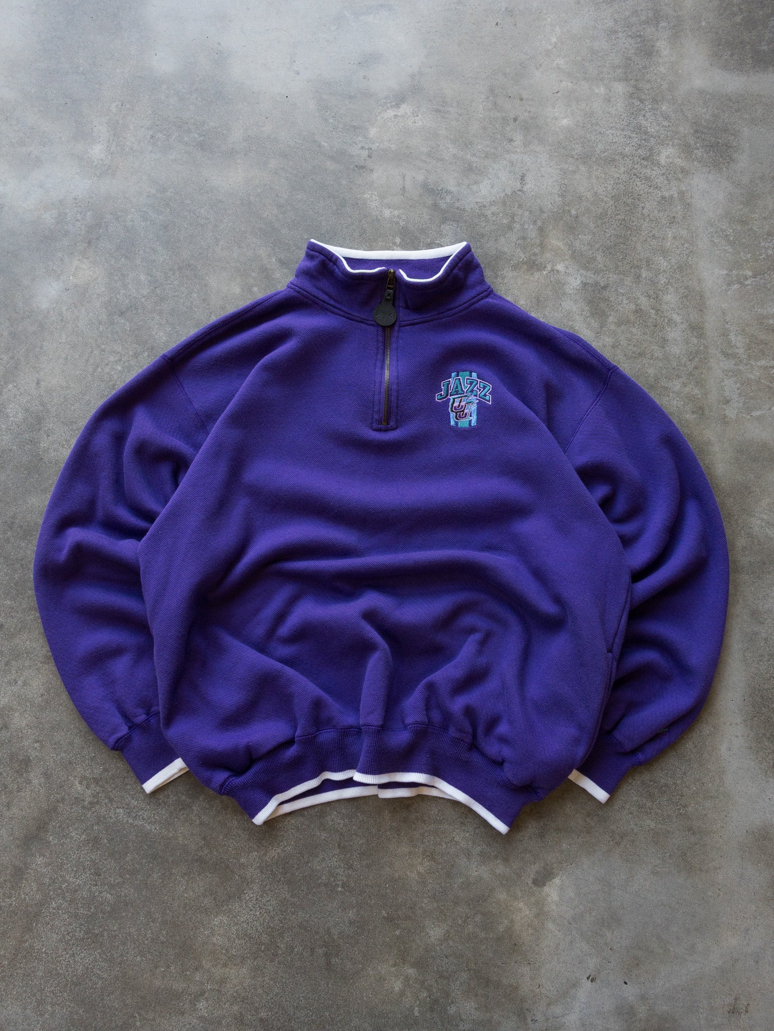 Vintage 90s Pro Layer Utah Jazz 1/4 Zip Sweatshirt (XL)