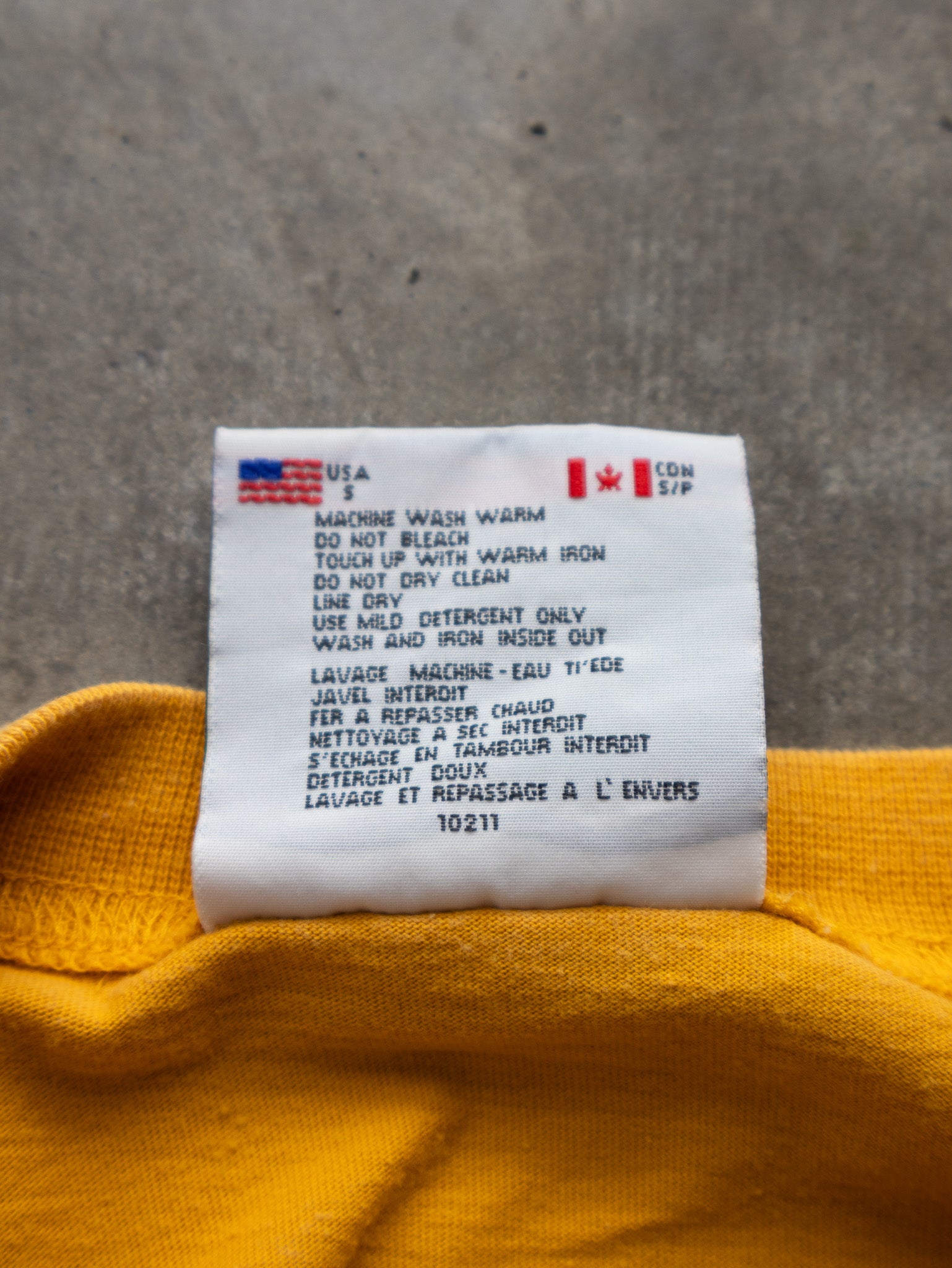 Vintage 90s Yellow Adidas Equipment Tee (S)